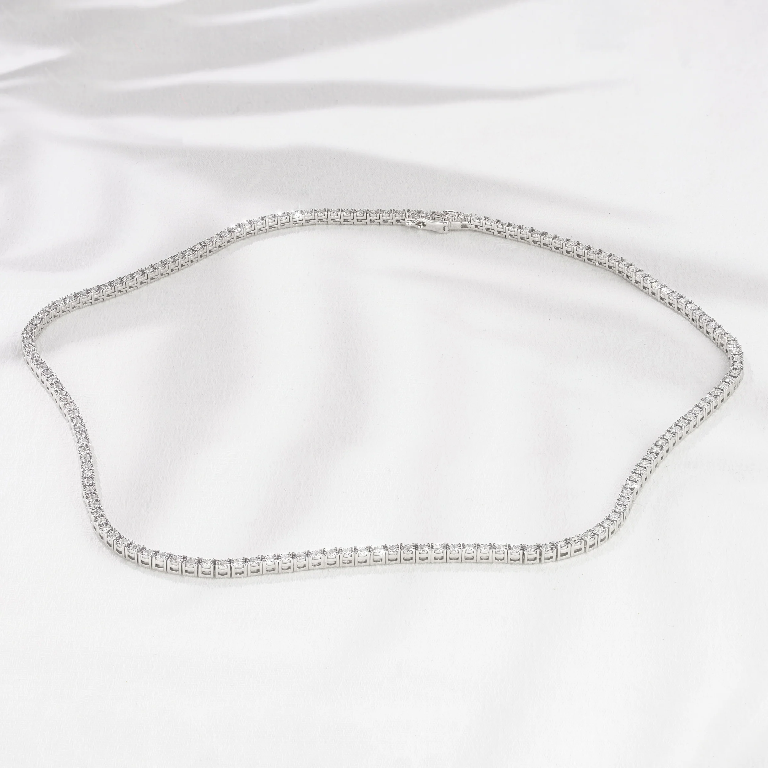 5.00ct Lab Diamond Tennis Necklace in 9K White Gold H/SI - Image 5