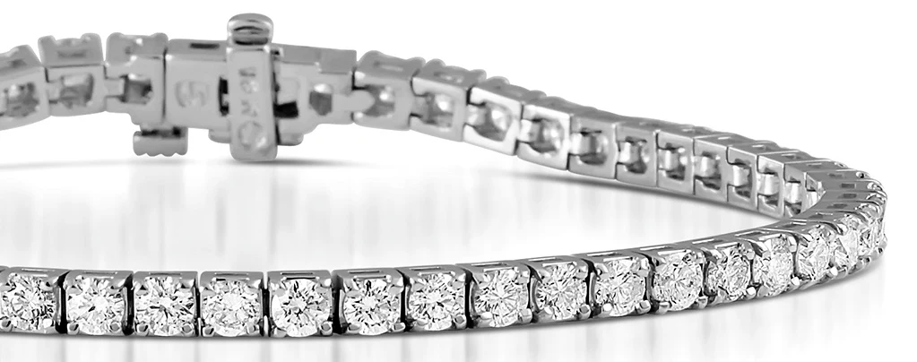 5ct Diamond Tennis Bracelet Claw Set in 9K White Gold - Image 3