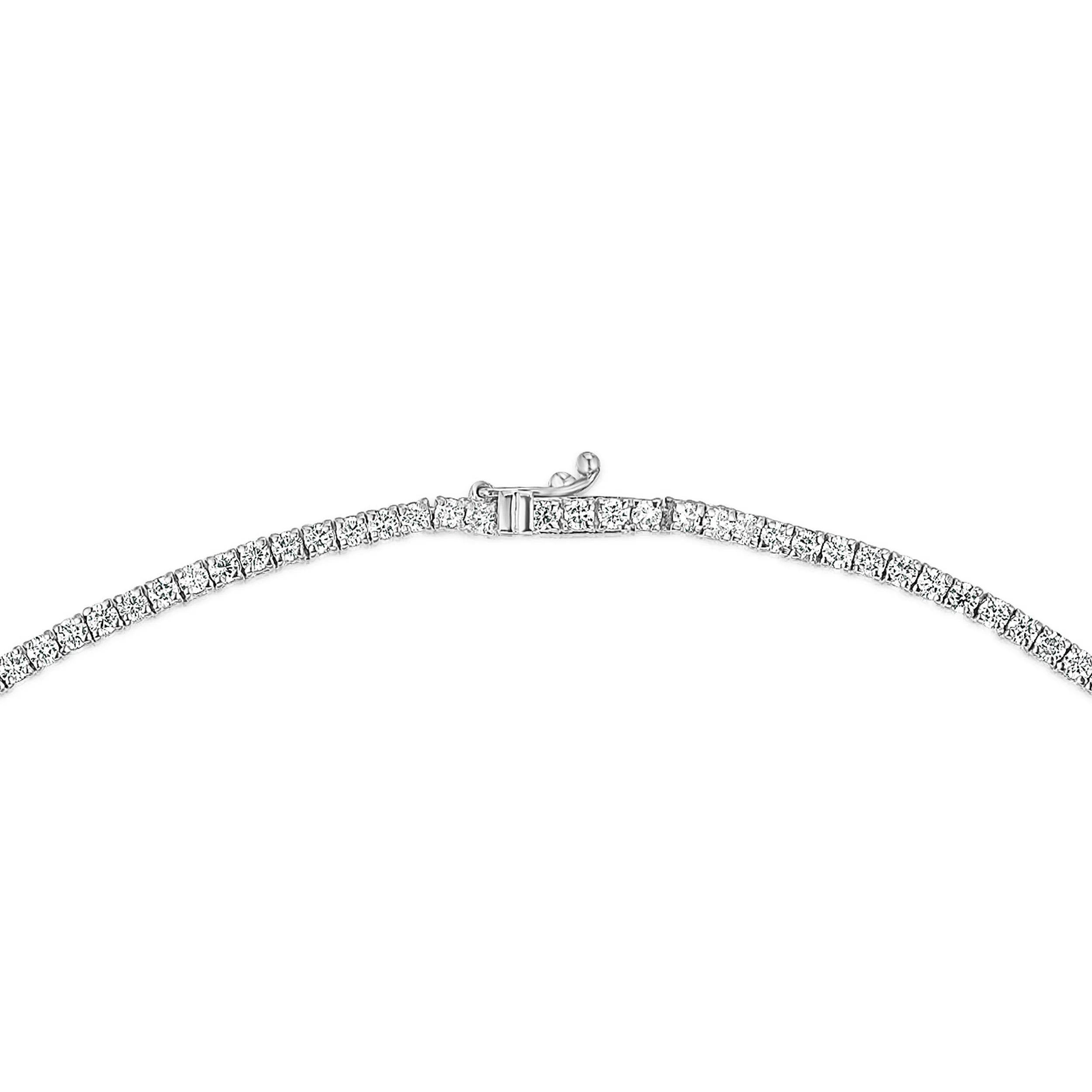 6.00ct Lab Diamond Tennis Necklace in 9K White Gold F/VS - Image 5