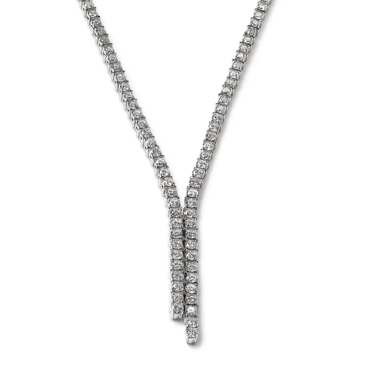 7.00ct Lab Diamond Drop Tennis Necklace in 9K White Gold H/SI - Image 3