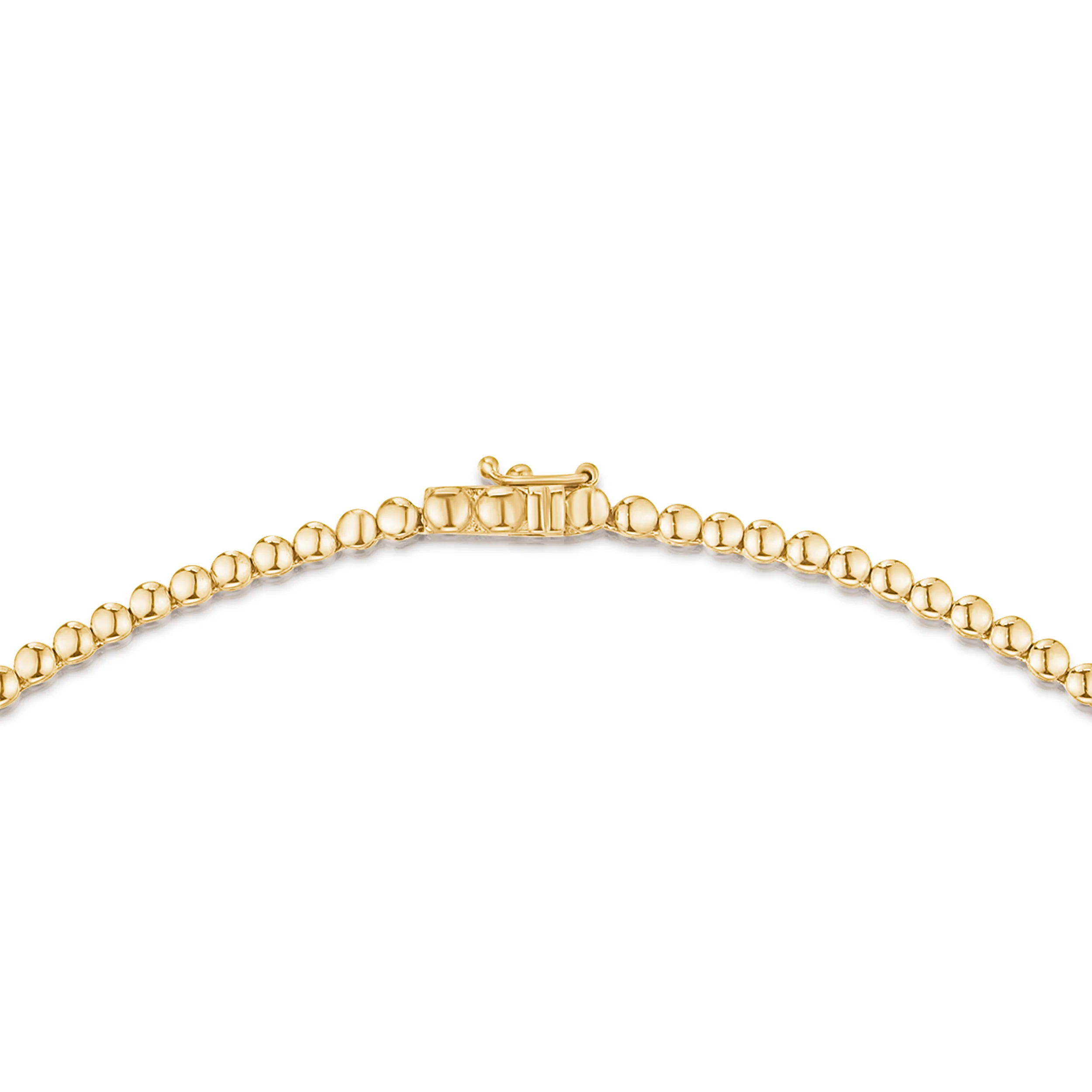 7.00ct Lab Diamond Tennis Necklace 3/4 Set in 9K Yellow Gold F/VS - Image 5