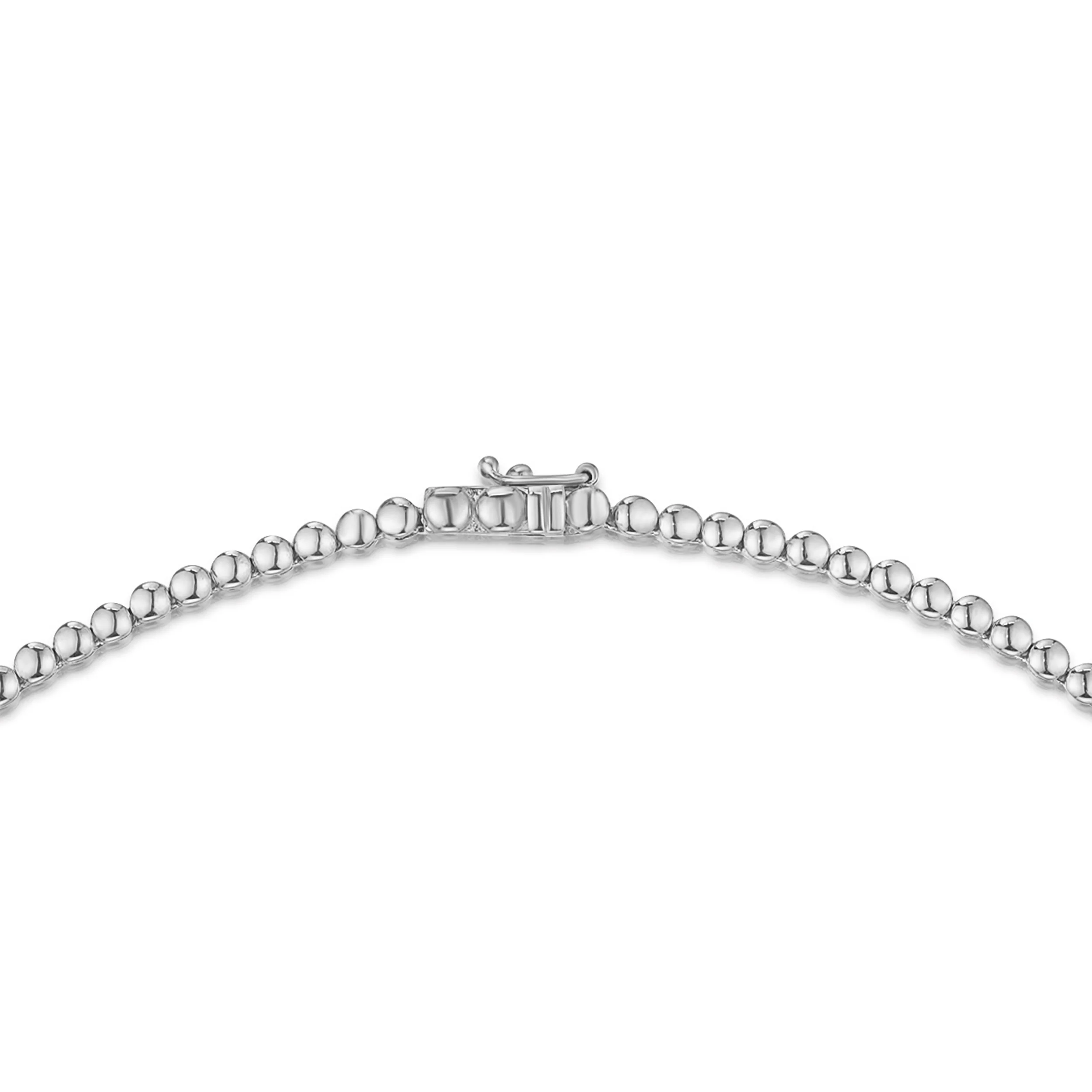 7.00ct Lab Diamond Tennis Necklace 3/4 Set in 9K White Gold F/VS - Image 5