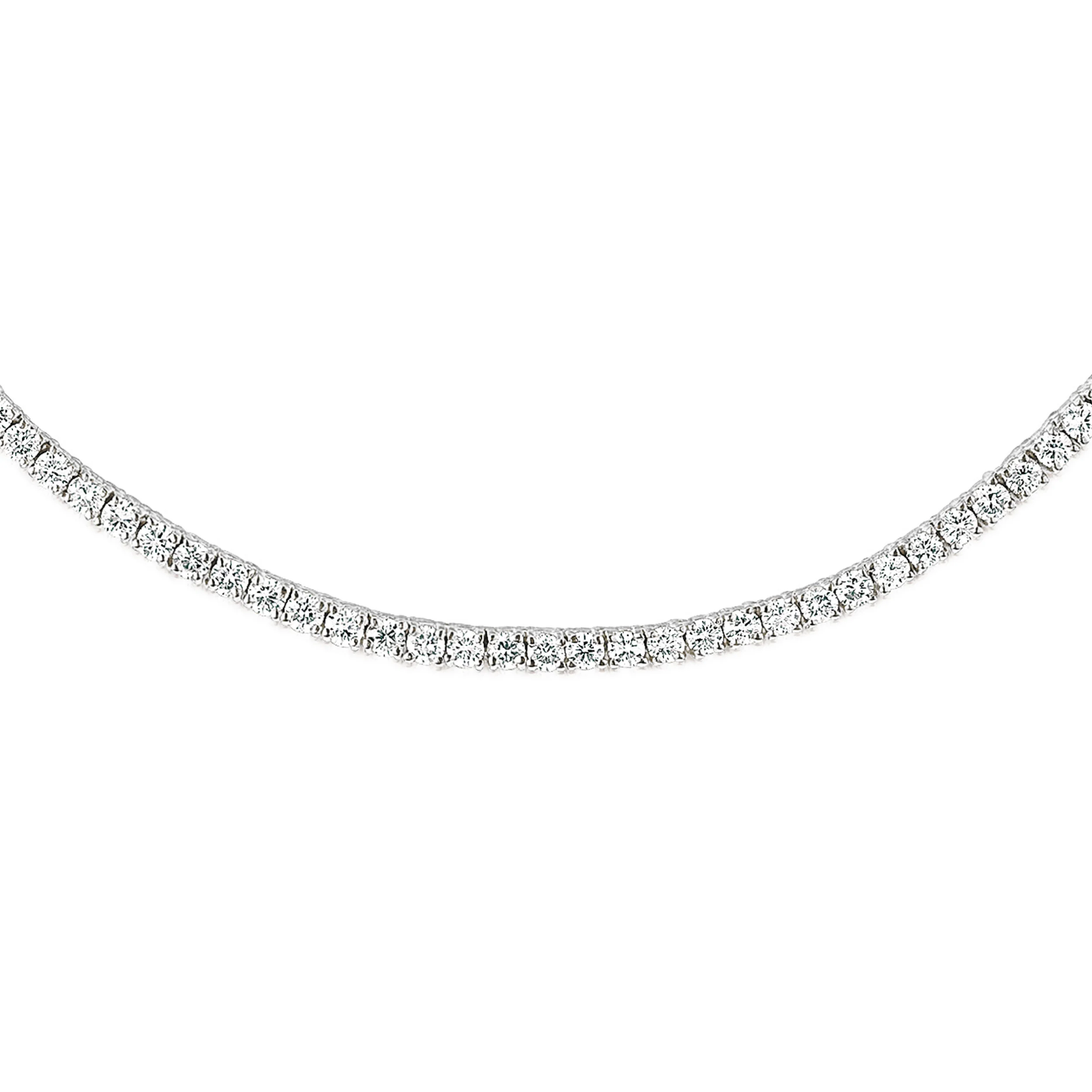 8.00ct Lab Diamond Tennis Necklace in 9K White Gold F/VS - Image 3