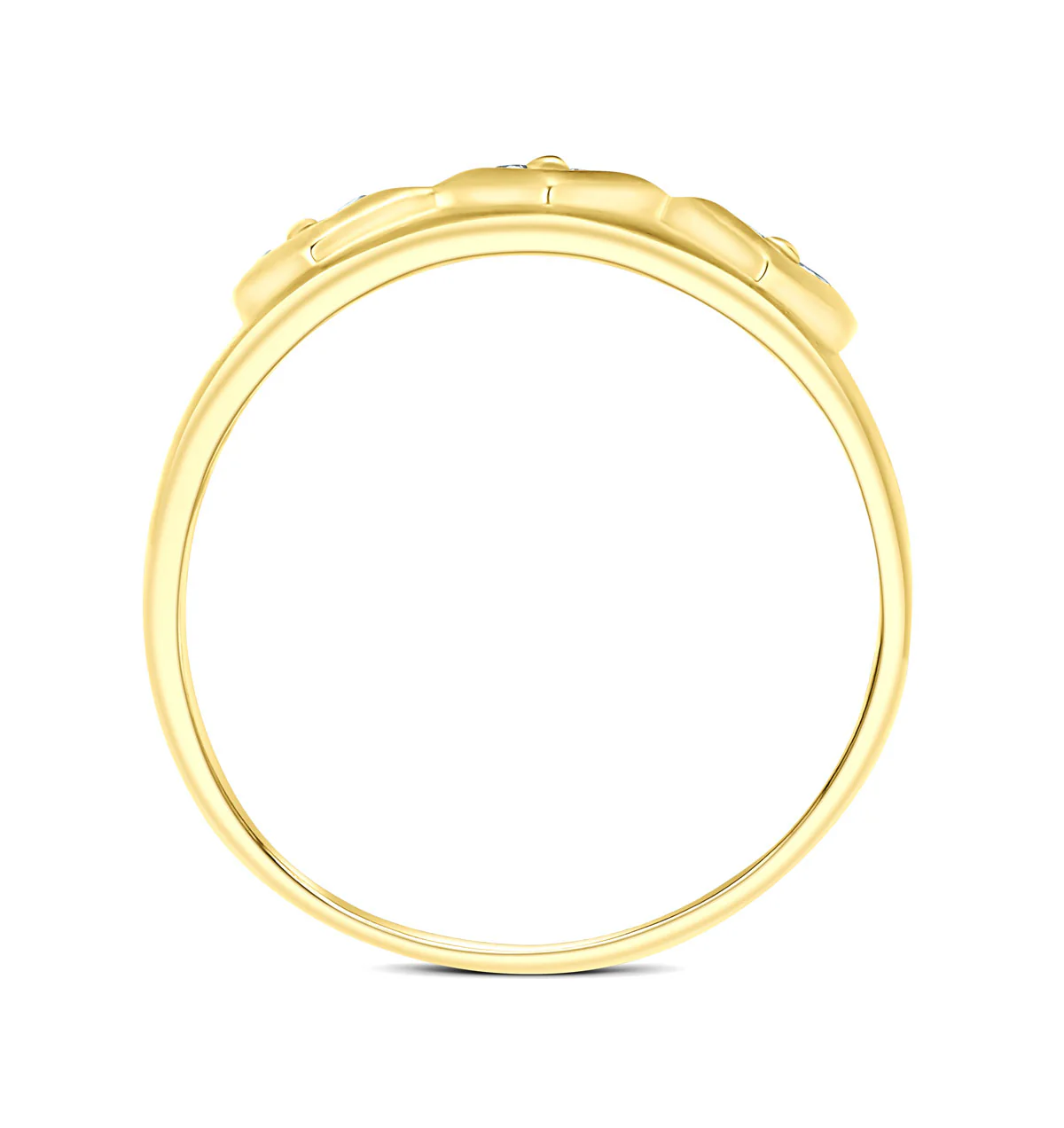 9K Gold Diamond Design Ring (0.18ct) - SIZE U - Image 2