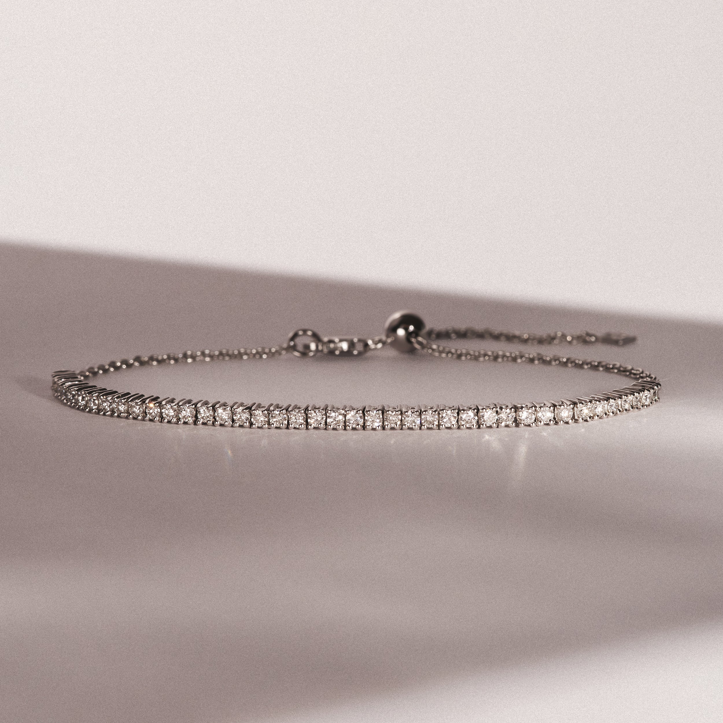 Adjustable Lab Diamond Tennis Bracelet 1.00ct in 925 Silver - Image 4