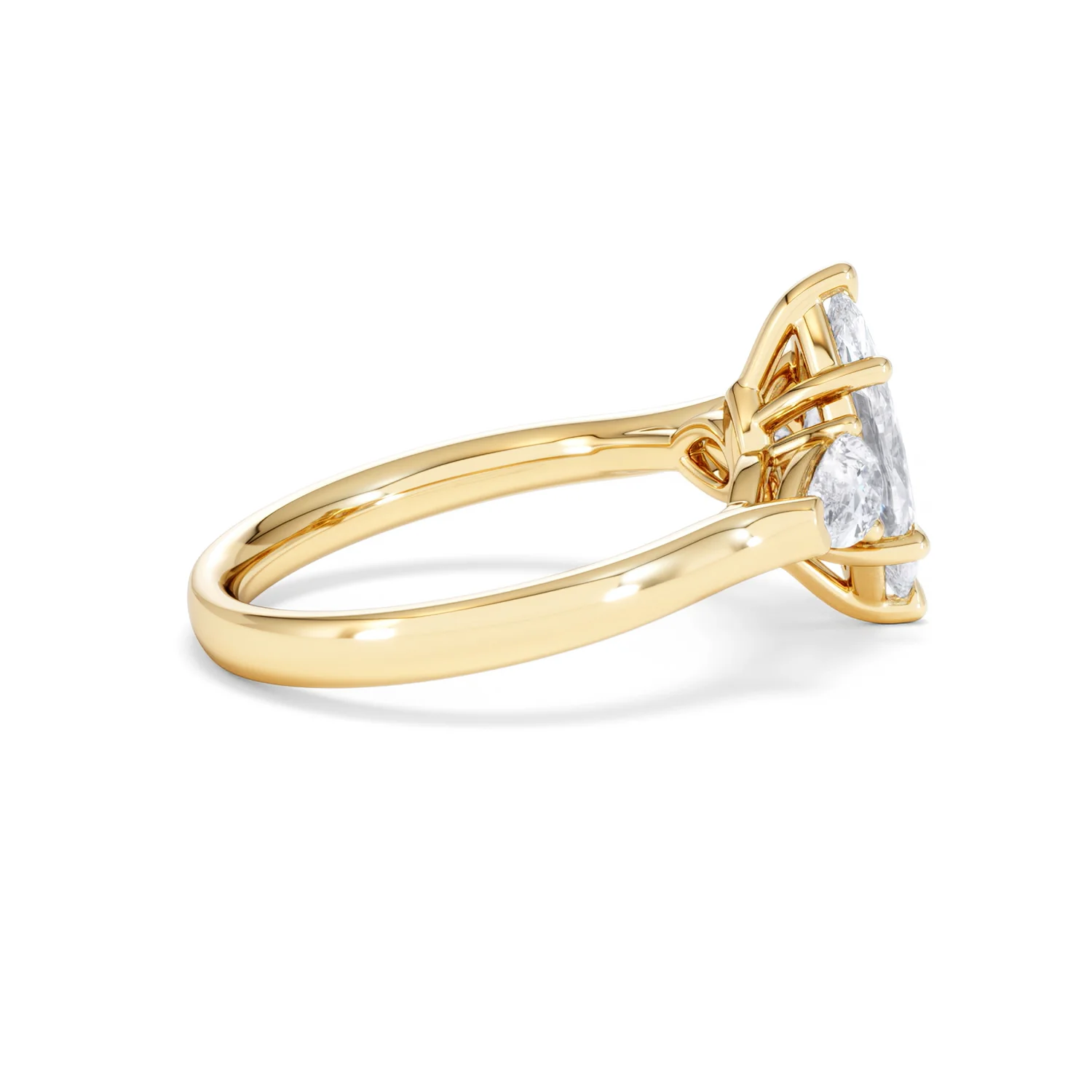 Adore 1.50ct Marquise Cut Lab Diamond 3 Stone Engagement Ring in 18K Yellow Gold - Image 31