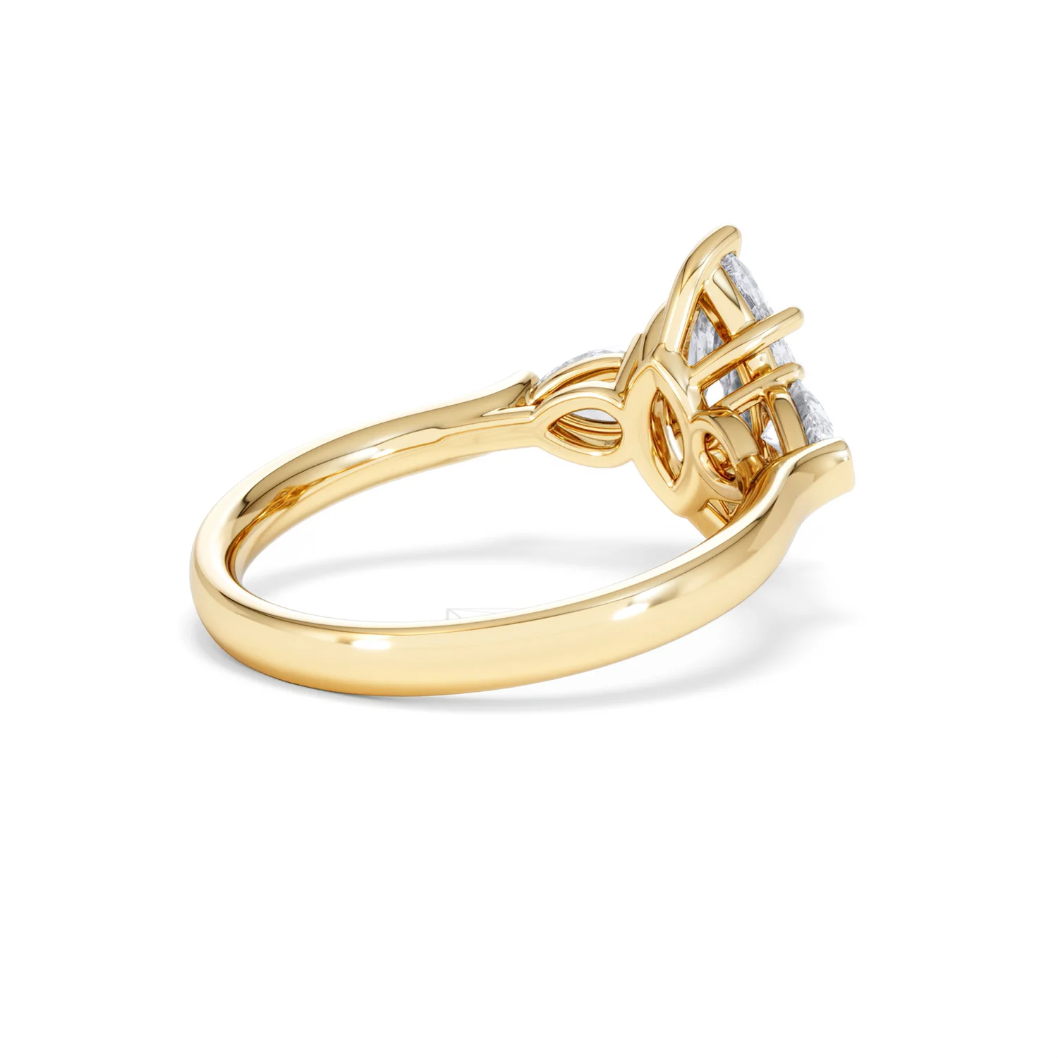 Adore 1.50ct Marquise Cut Lab Diamond 3 Stone Engagement Ring in 18K Yellow Gold - Image 39
