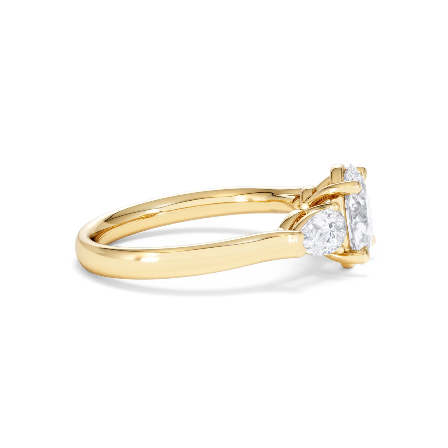 Adore 1.50ct Oval Cut Lab Diamond 3 Stone Engagement Ring in 18K Yellow Gold - Image 27
