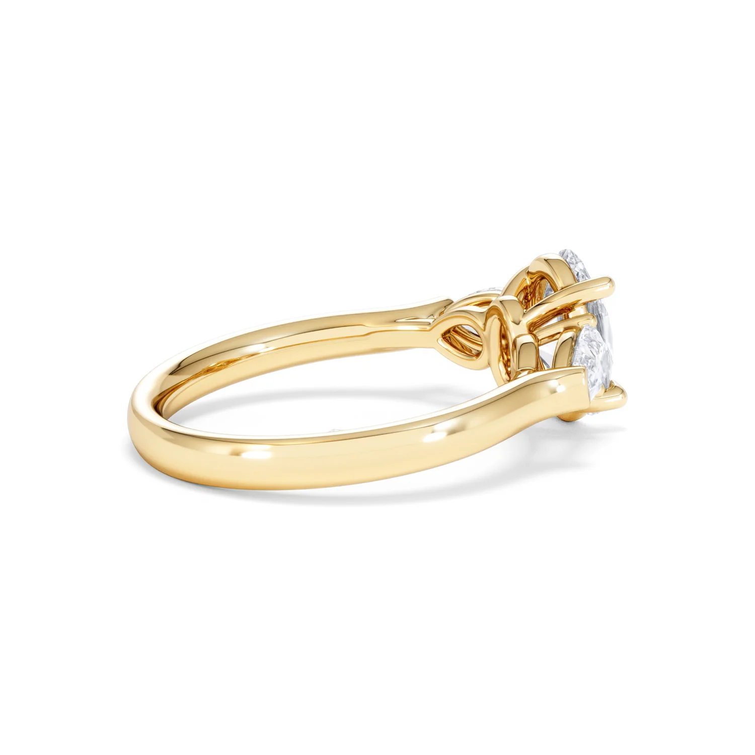 Adore 1.50ct Oval Cut Lab Diamond 3 Stone Engagement Ring in 18K Yellow Gold - Image 34