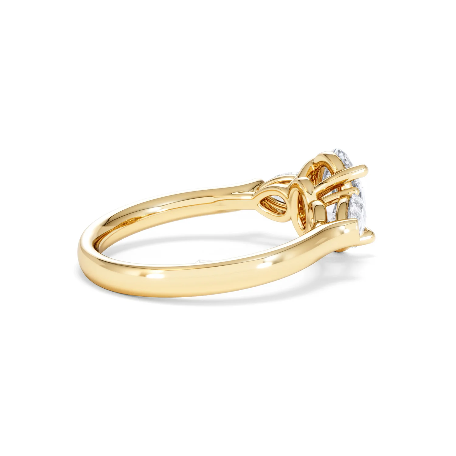 Adore 1.50ct Oval Cut Lab Diamond 3 Stone Engagement Ring in 18K Yellow Gold - Image 35