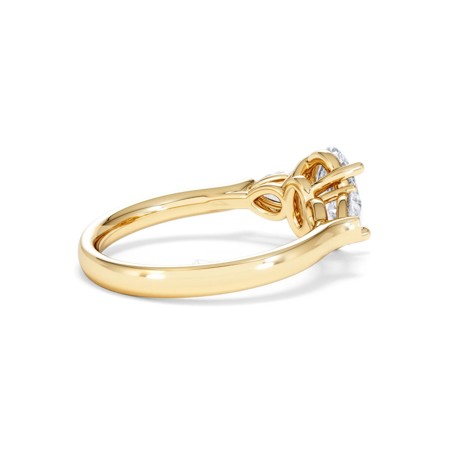 Adore 1.50ct Oval Cut Lab Diamond 3 Stone Engagement Ring in 18K Yellow Gold - Image 36