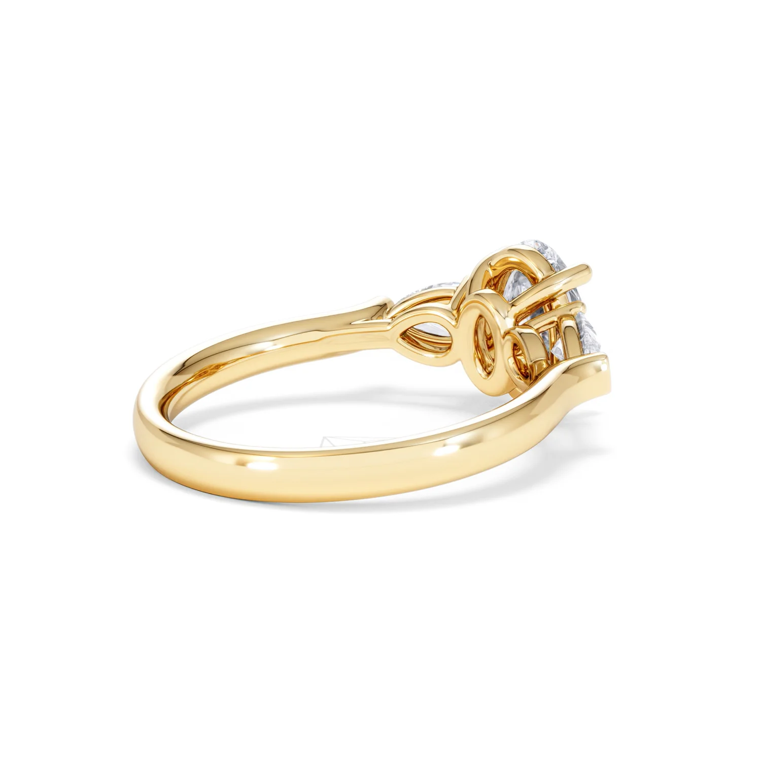 Adore 1.50ct Oval Cut Lab Diamond 3 Stone Engagement Ring in 18K Yellow Gold - Image 38
