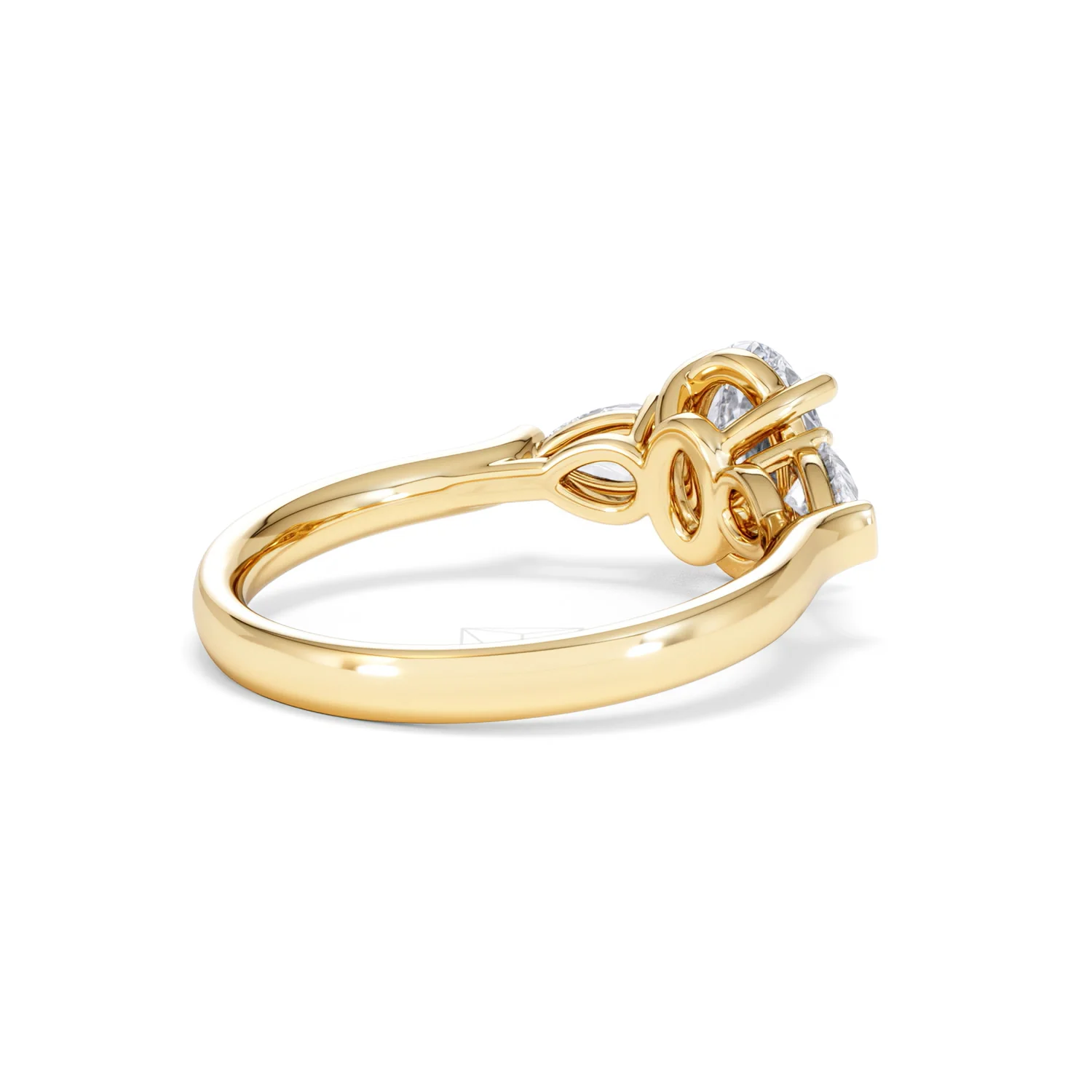 Adore 1.50ct Oval Cut Lab Diamond 3 Stone Engagement Ring in 18K Yellow Gold - Image 39