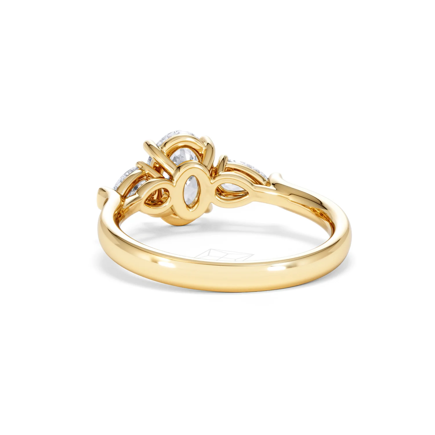 Adore 1.50ct Oval Cut Lab Diamond 3 Stone Engagement Ring in 18K Yellow Gold - Image 53