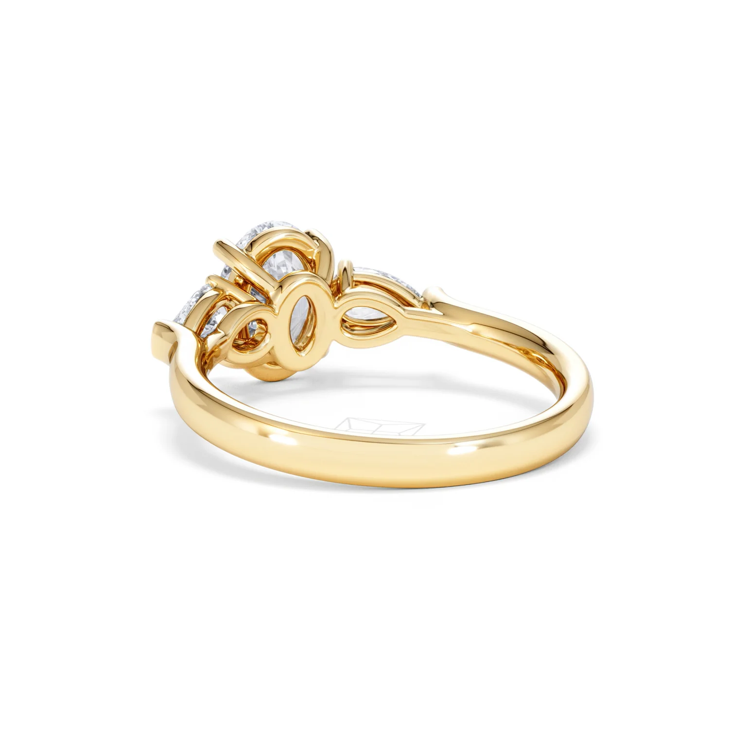 Adore 1.50ct Oval Cut Lab Diamond 3 Stone Engagement Ring in 18K Yellow Gold - Image 55