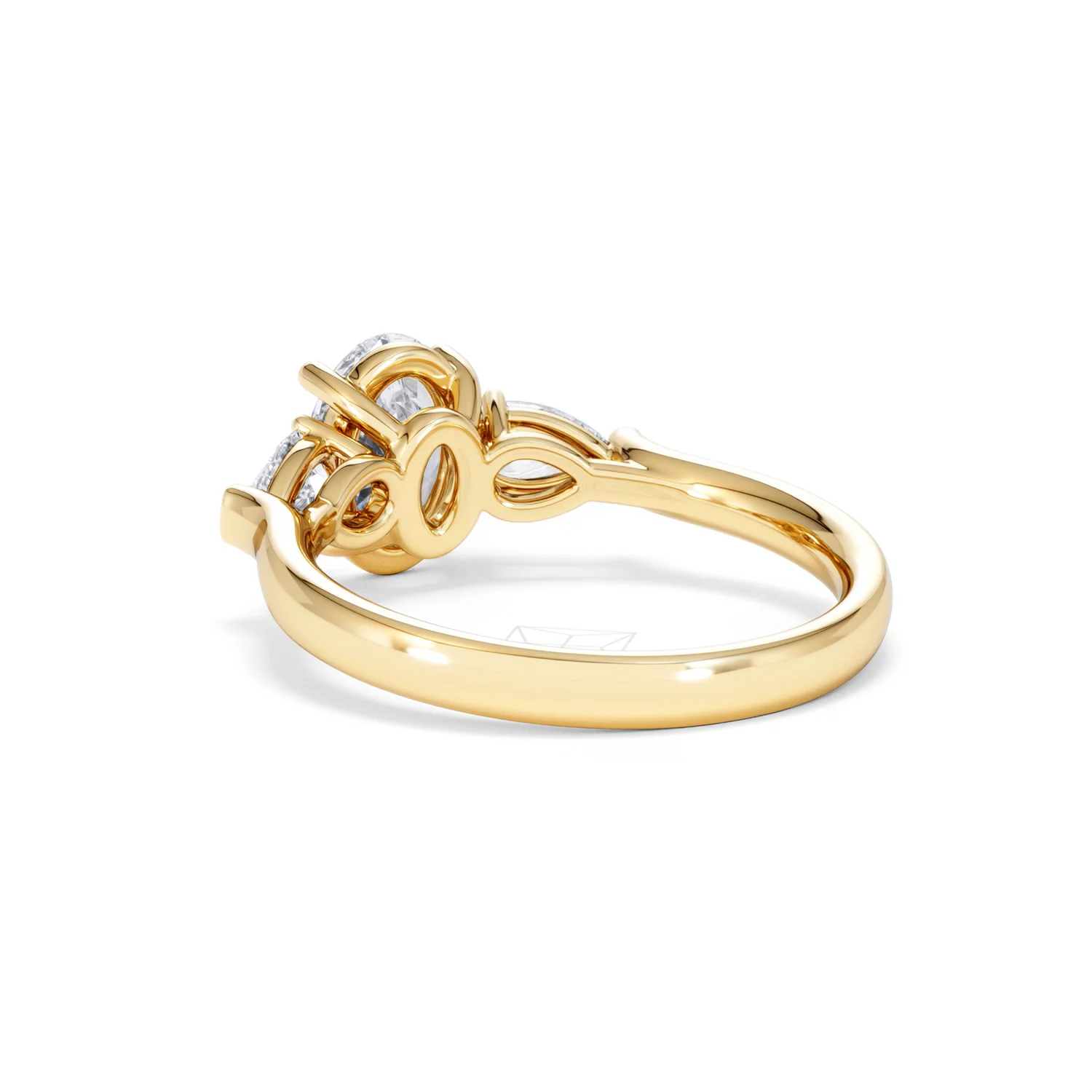 Adore 1.50ct Oval Cut Lab Diamond 3 Stone Engagement Ring in 18K Yellow Gold - Image 56