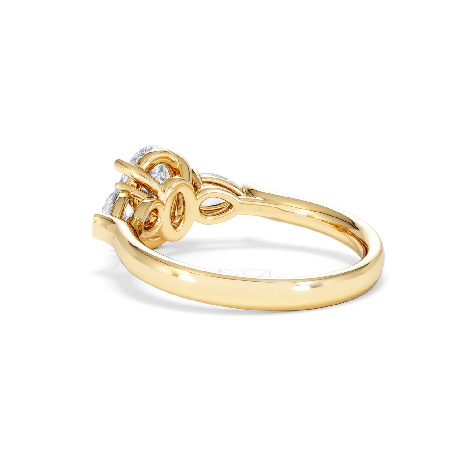 Adore 1.50ct Oval Cut Lab Diamond 3 Stone Engagement Ring in 18K Yellow Gold - Image 58
