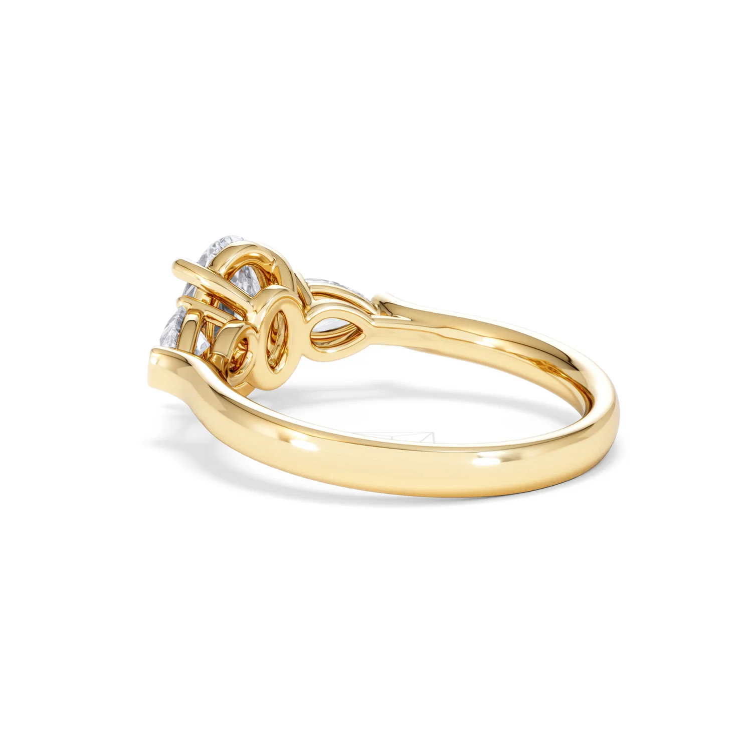 Adore 1.50ct Oval Cut Lab Diamond 3 Stone Engagement Ring in 18K Yellow Gold - Image 59