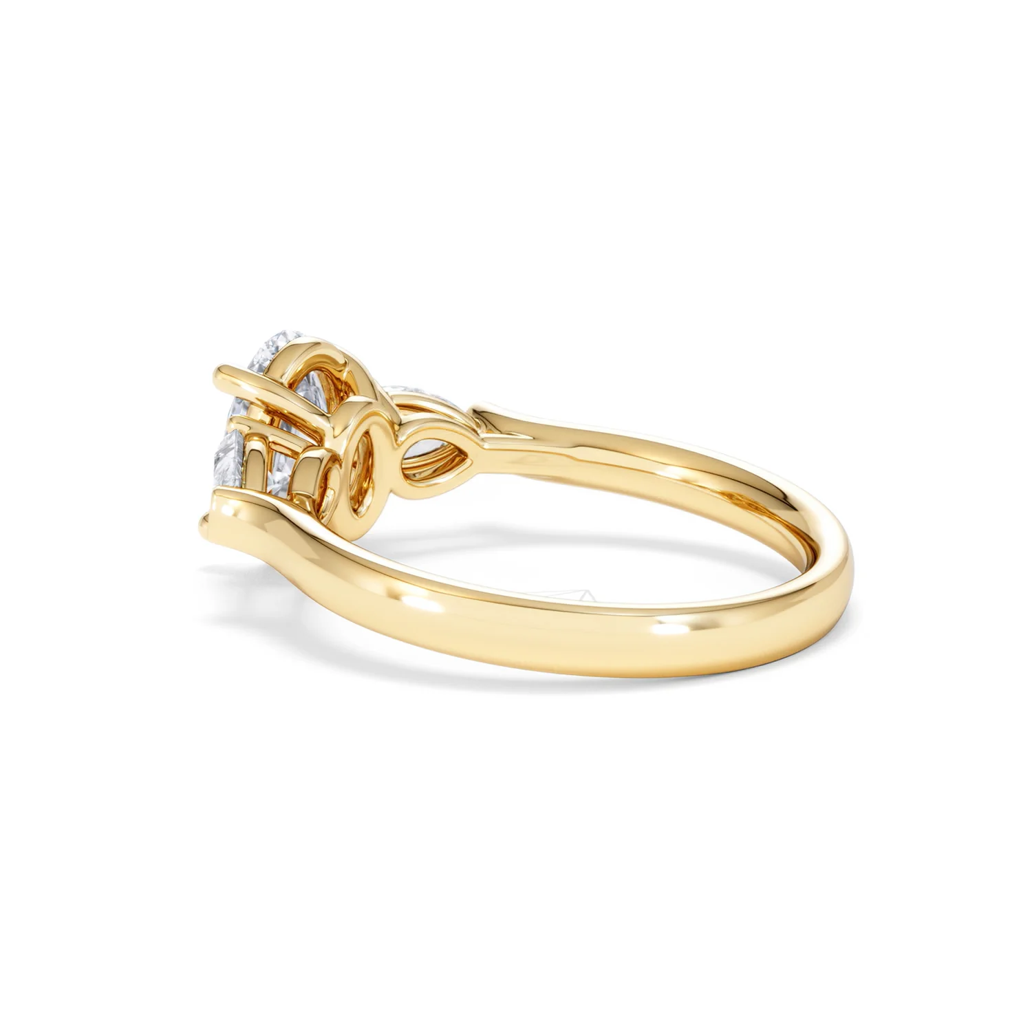 Adore 1.50ct Oval Cut Lab Diamond 3 Stone Engagement Ring in 18K Yellow Gold - Image 61