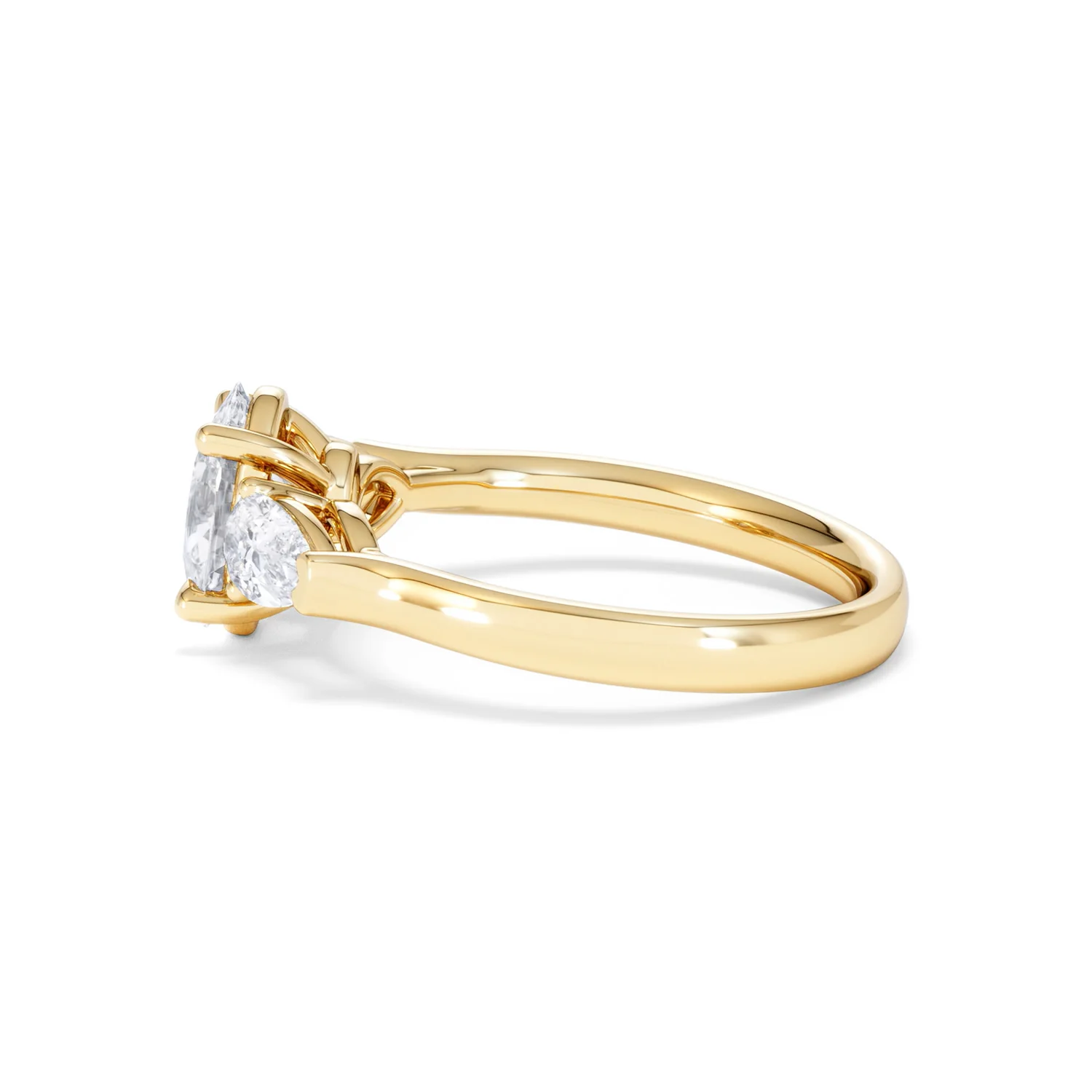 Adore 1.50ct Oval Cut Lab Diamond 3 Stone Engagement Ring in 18K Yellow Gold - Image 68