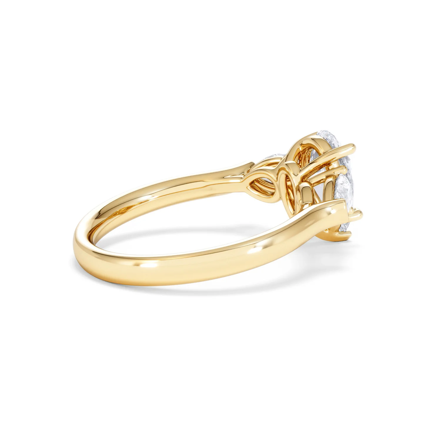 Adore 1.50ct Pear Cut Lab Diamond 3 Stone Engagement Ring in 18K Yellow Gold - Image 35
