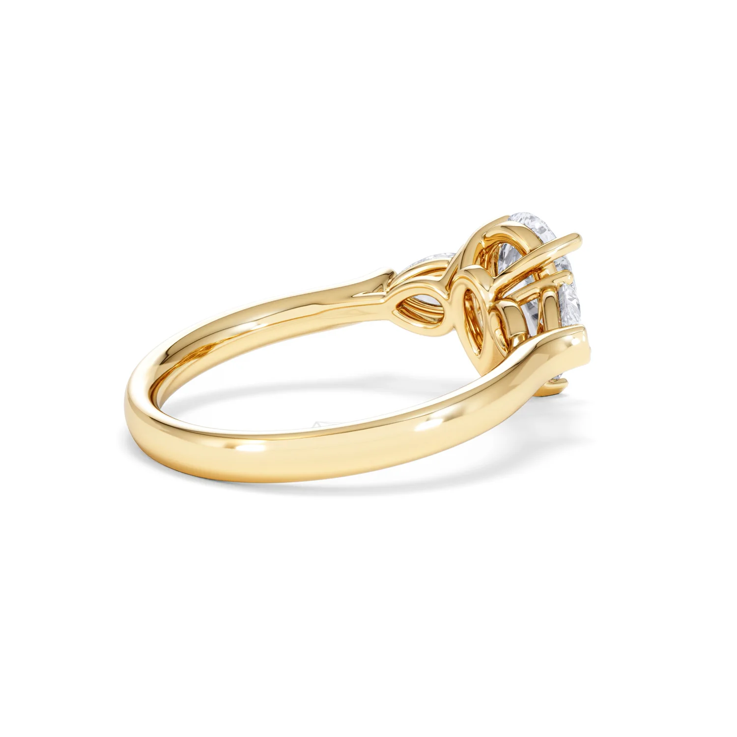 Adore 1.50ct Pear Cut Lab Diamond 3 Stone Engagement Ring in 18K Yellow Gold - Image 37