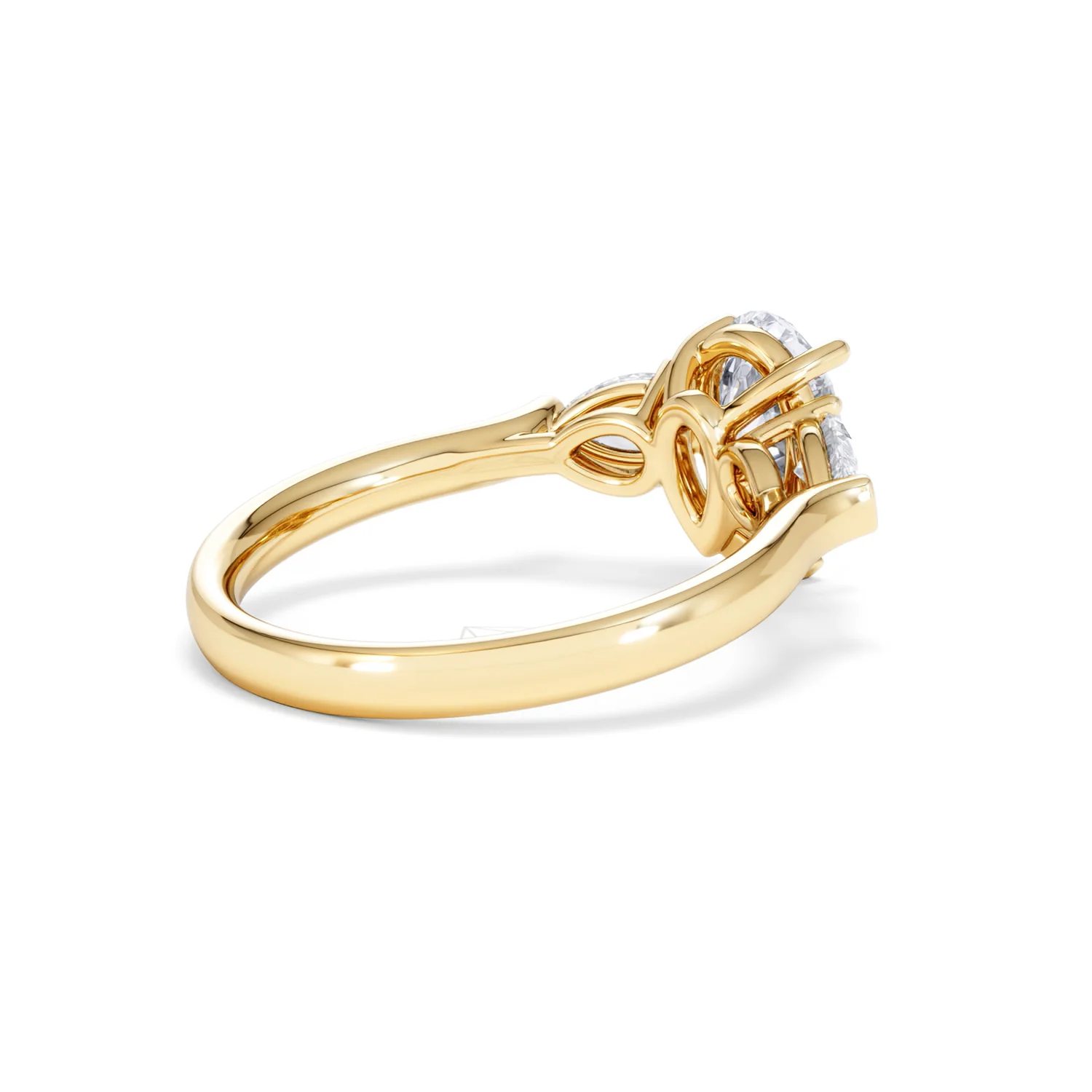 Adore 1.50ct Pear Cut Lab Diamond 3 Stone Engagement Ring in 18K Yellow Gold - Image 38