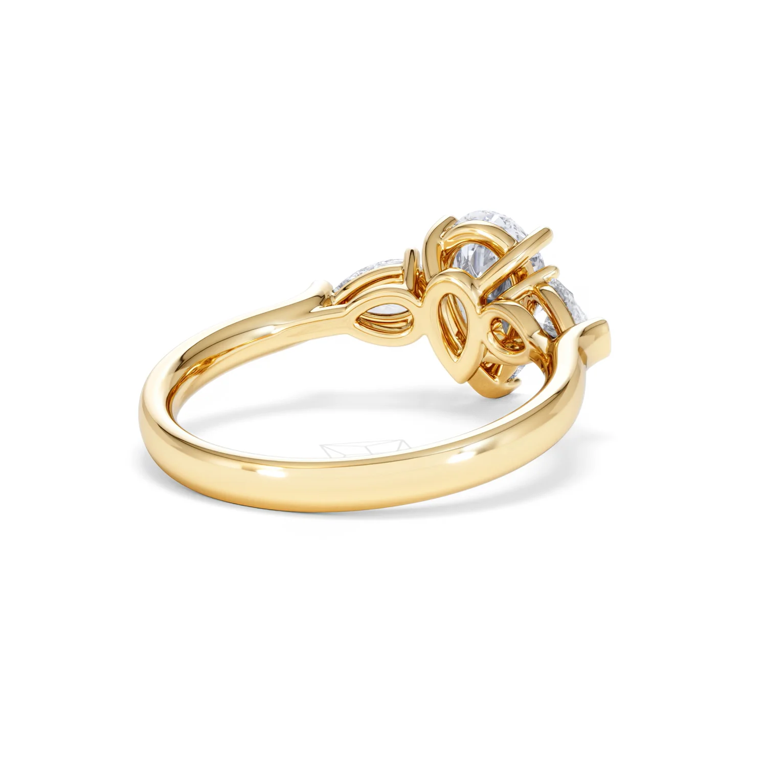 Adore 1.50ct Pear Cut Lab Diamond 3 Stone Engagement Ring in 18K Yellow Gold - Image 42