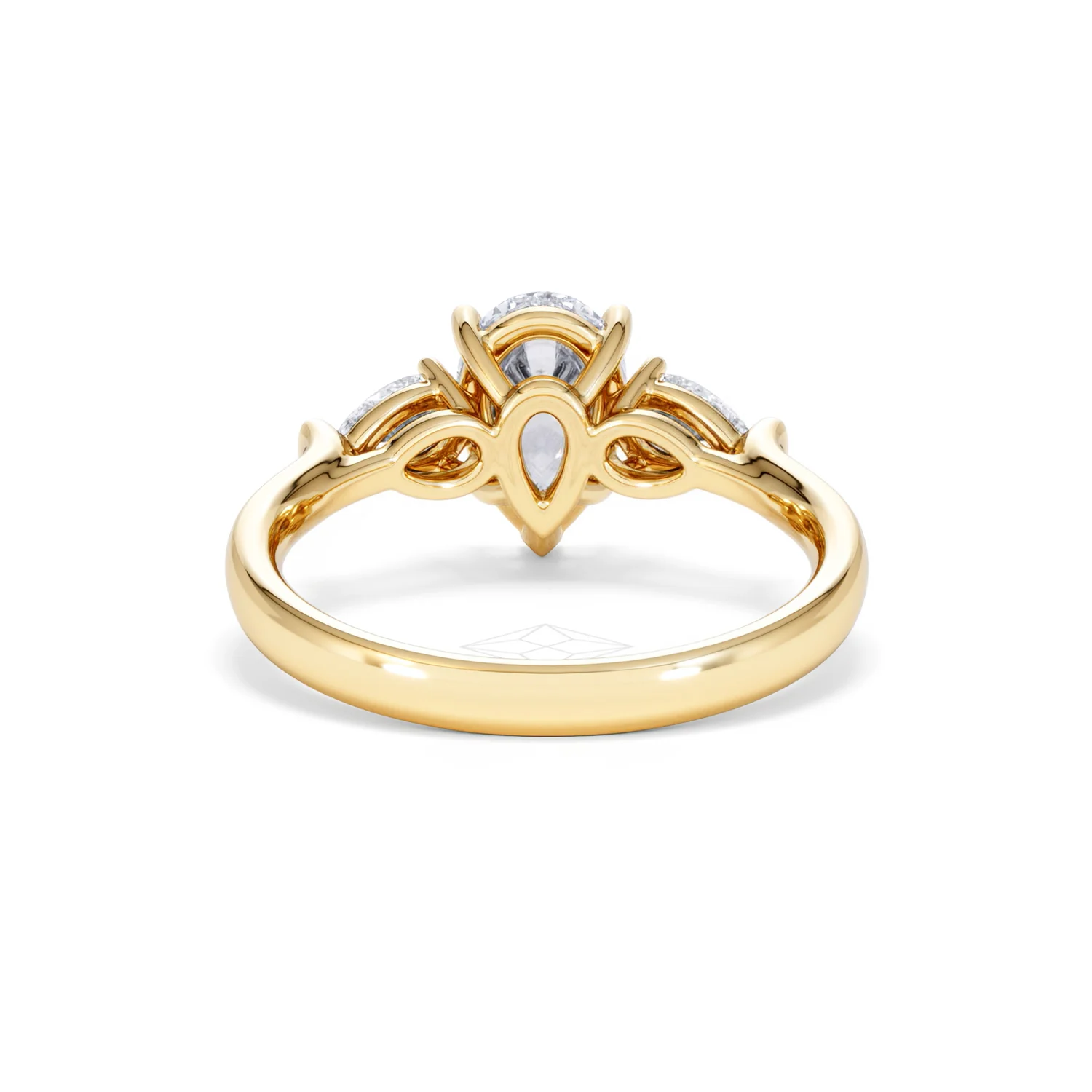 Adore 1.50ct Pear Cut Lab Diamond 3 Stone Engagement Ring in 18K Yellow Gold - Image 49