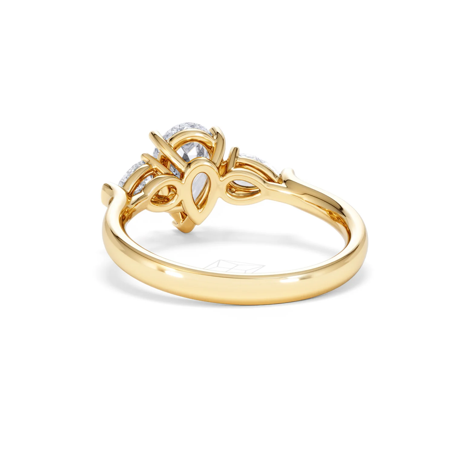 Adore 1.50ct Pear Cut Lab Diamond 3 Stone Engagement Ring in 18K Yellow Gold - Image 53