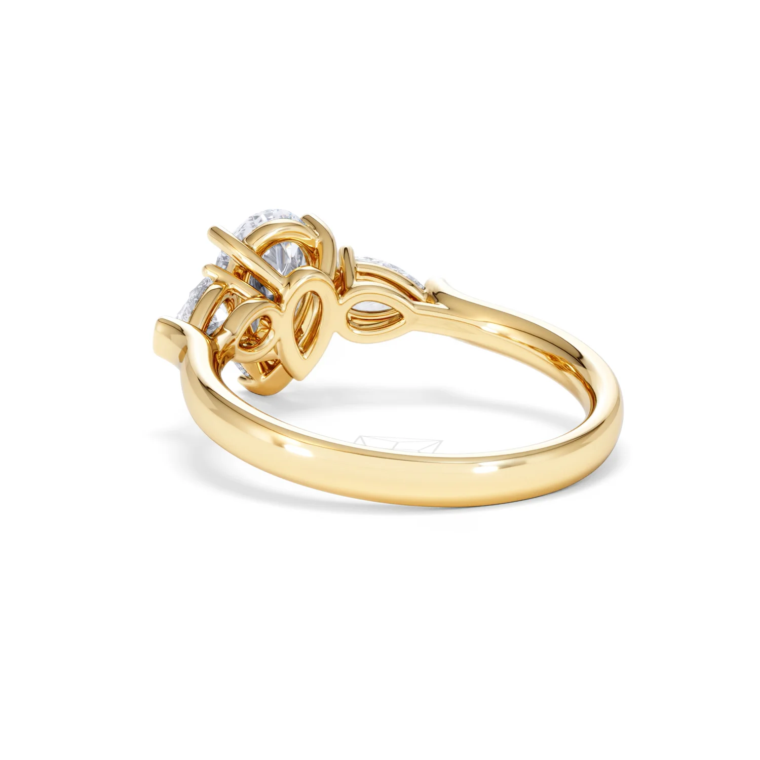 Adore 1.50ct Pear Cut Lab Diamond 3 Stone Engagement Ring in 18K Yellow Gold - Image 56