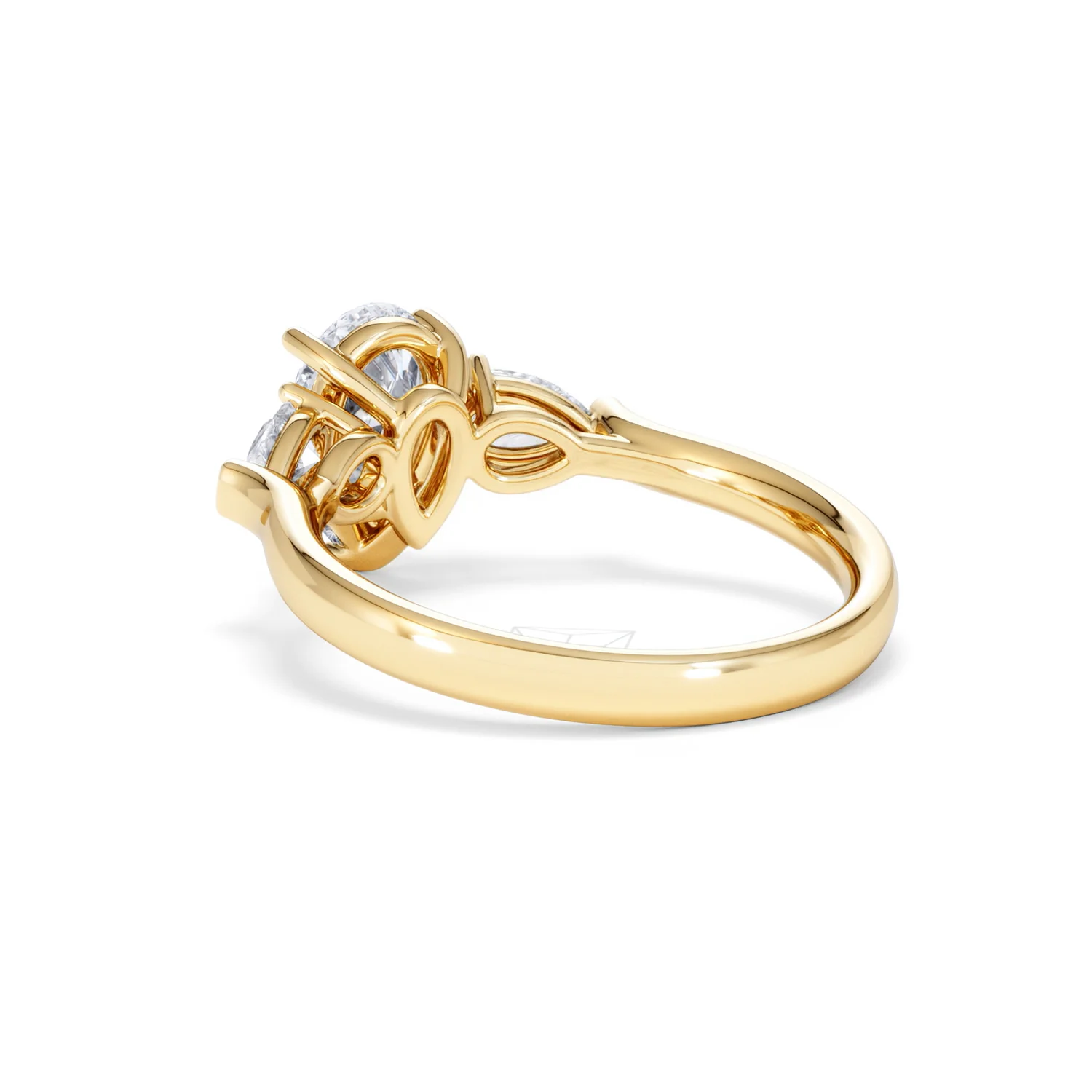 Adore 1.50ct Pear Cut Lab Diamond 3 Stone Engagement Ring in 18K Yellow Gold - Image 57