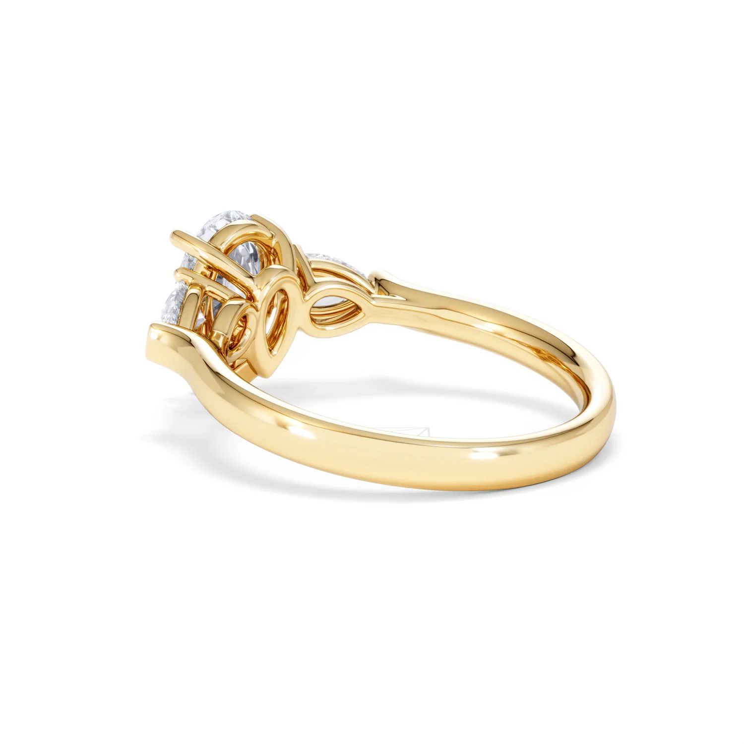 Adore 1.50ct Pear Cut Lab Diamond 3 Stone Engagement Ring in 18K Yellow Gold - Image 59
