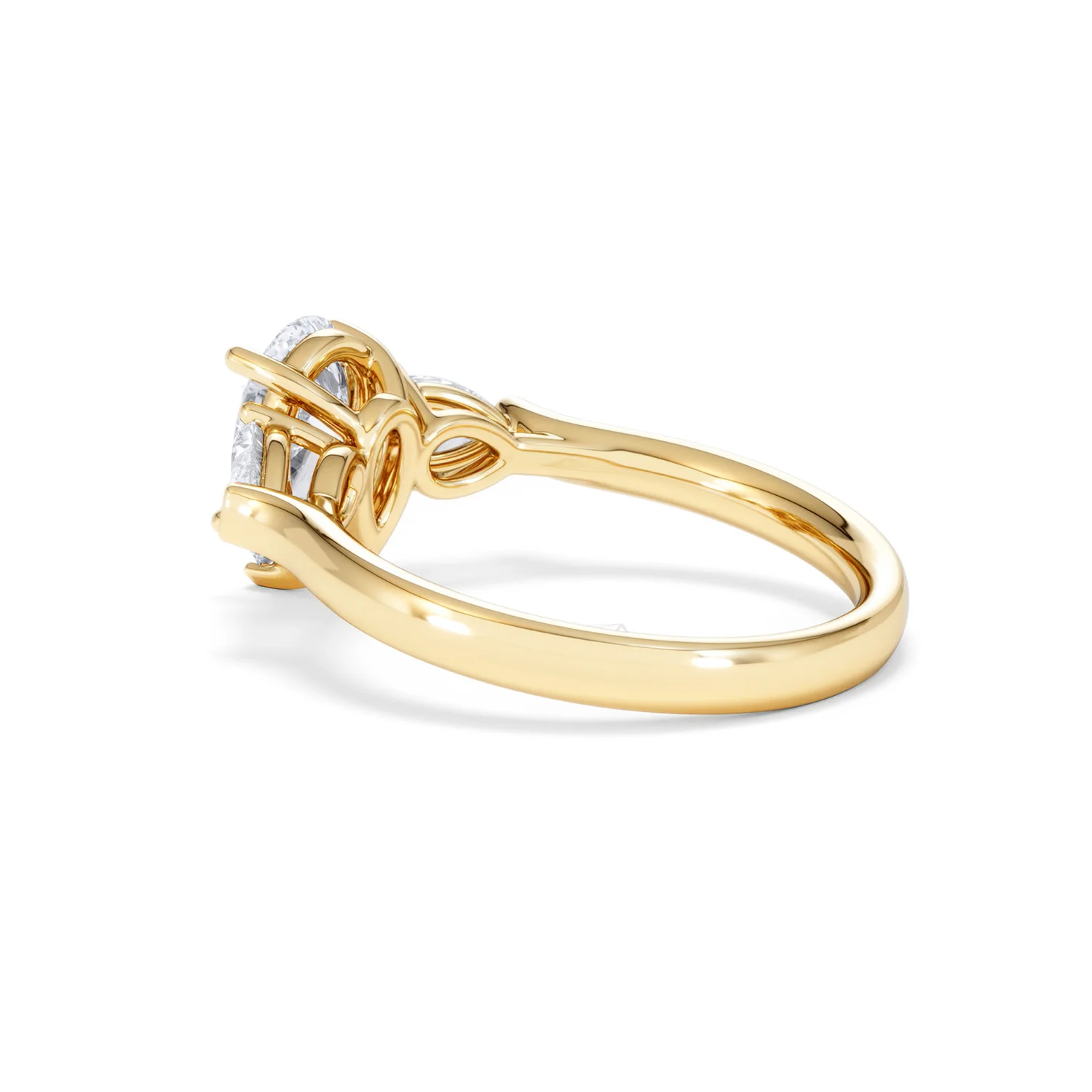 Adore 1.50ct Pear Cut Lab Diamond 3 Stone Engagement Ring in 18K Yellow Gold - Image 61