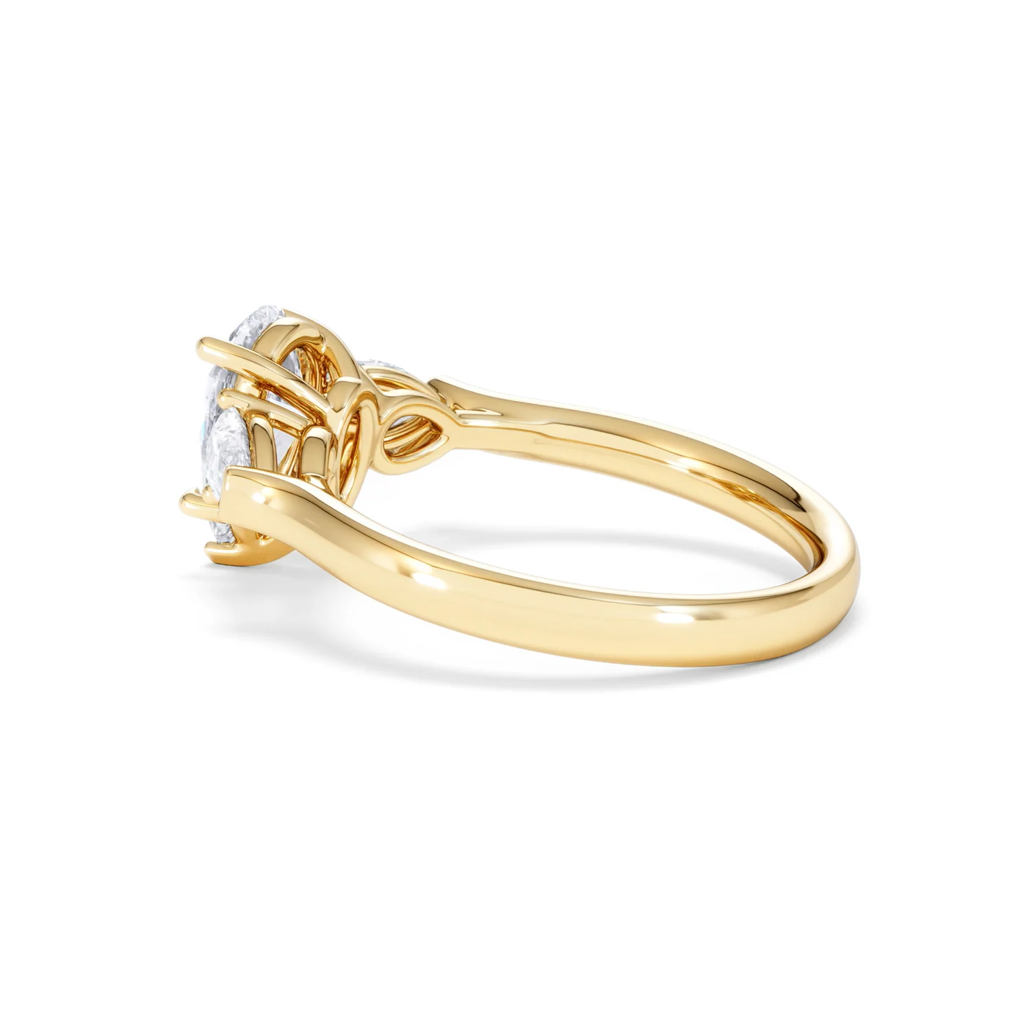 Adore 1.50ct Pear Cut Lab Diamond 3 Stone Engagement Ring in 18K Yellow Gold - Image 63