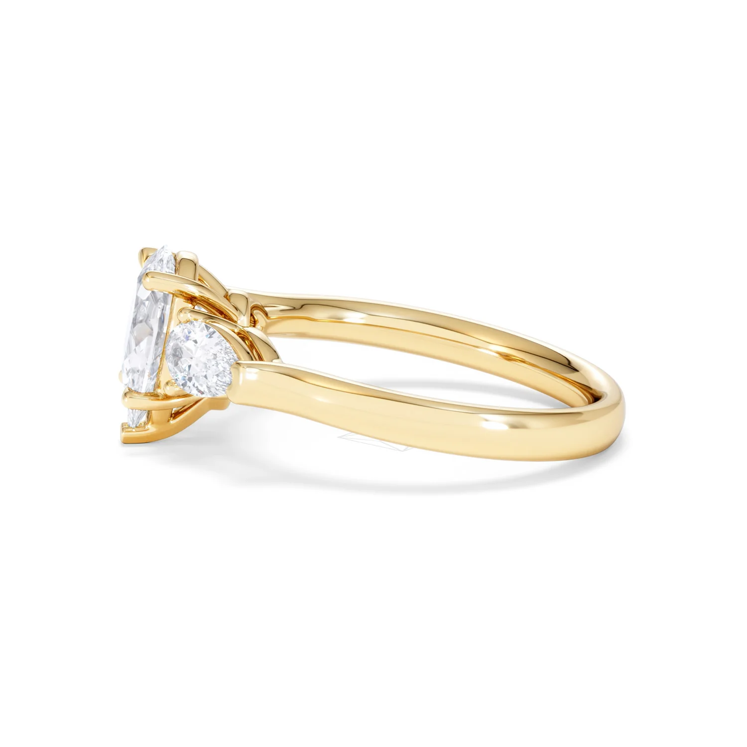 Adore 1.50ct Pear Cut Lab Diamond 3 Stone Engagement Ring in 18K Yellow Gold - Image 70