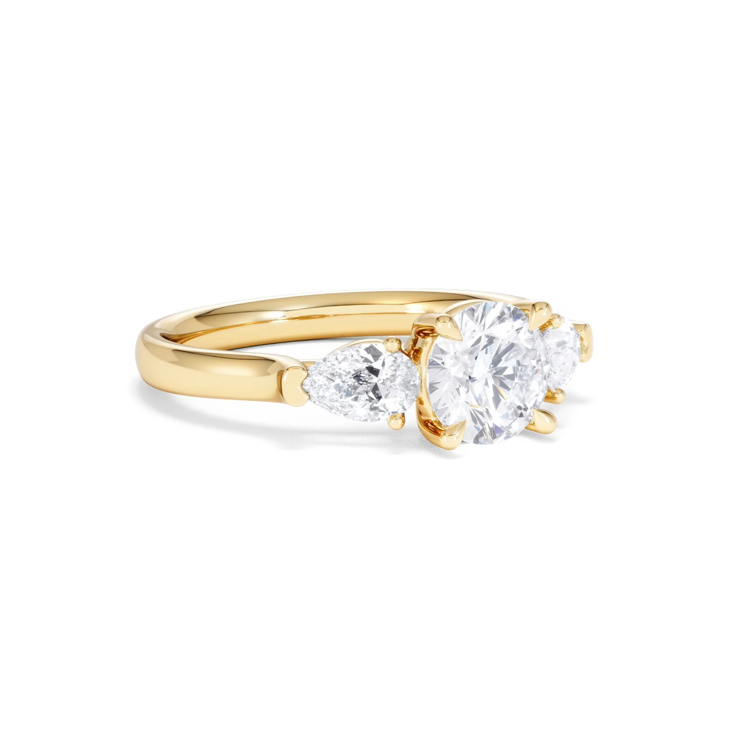 Adore 1.50ct Round Cut Lab Diamond 3 Stone Engagement Ring in 18K Yellow Gold - Image 16
