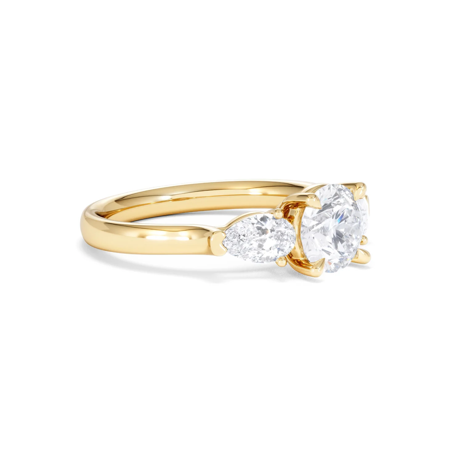 Adore 1.50ct Round Cut Lab Diamond 3 Stone Engagement Ring in 18K Yellow Gold - Image 19