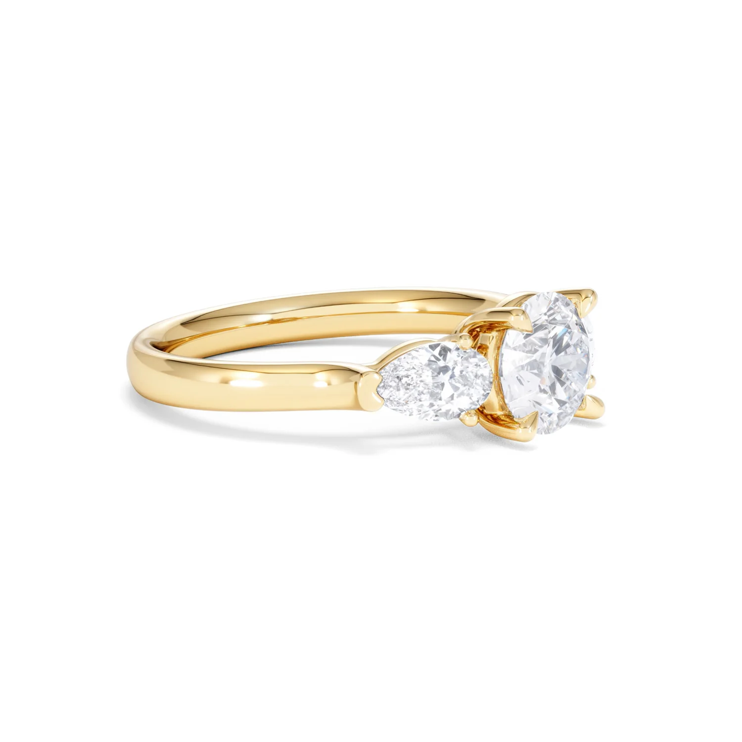 Adore 1.50ct Round Cut Lab Diamond 3 Stone Engagement Ring in 18K Yellow Gold - Image 20