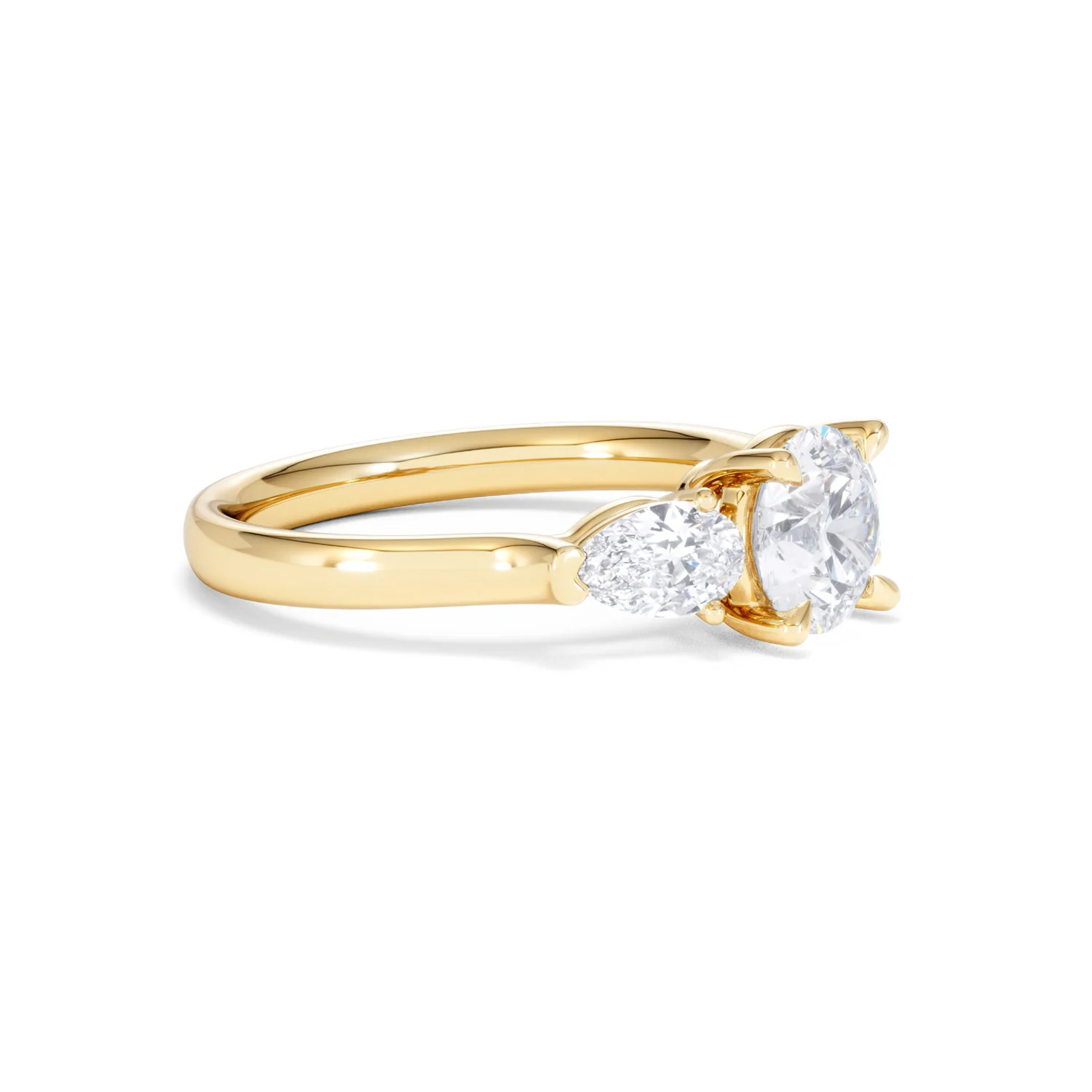 Adore 1.50ct Round Cut Lab Diamond 3 Stone Engagement Ring in 18K Yellow Gold - Image 21
