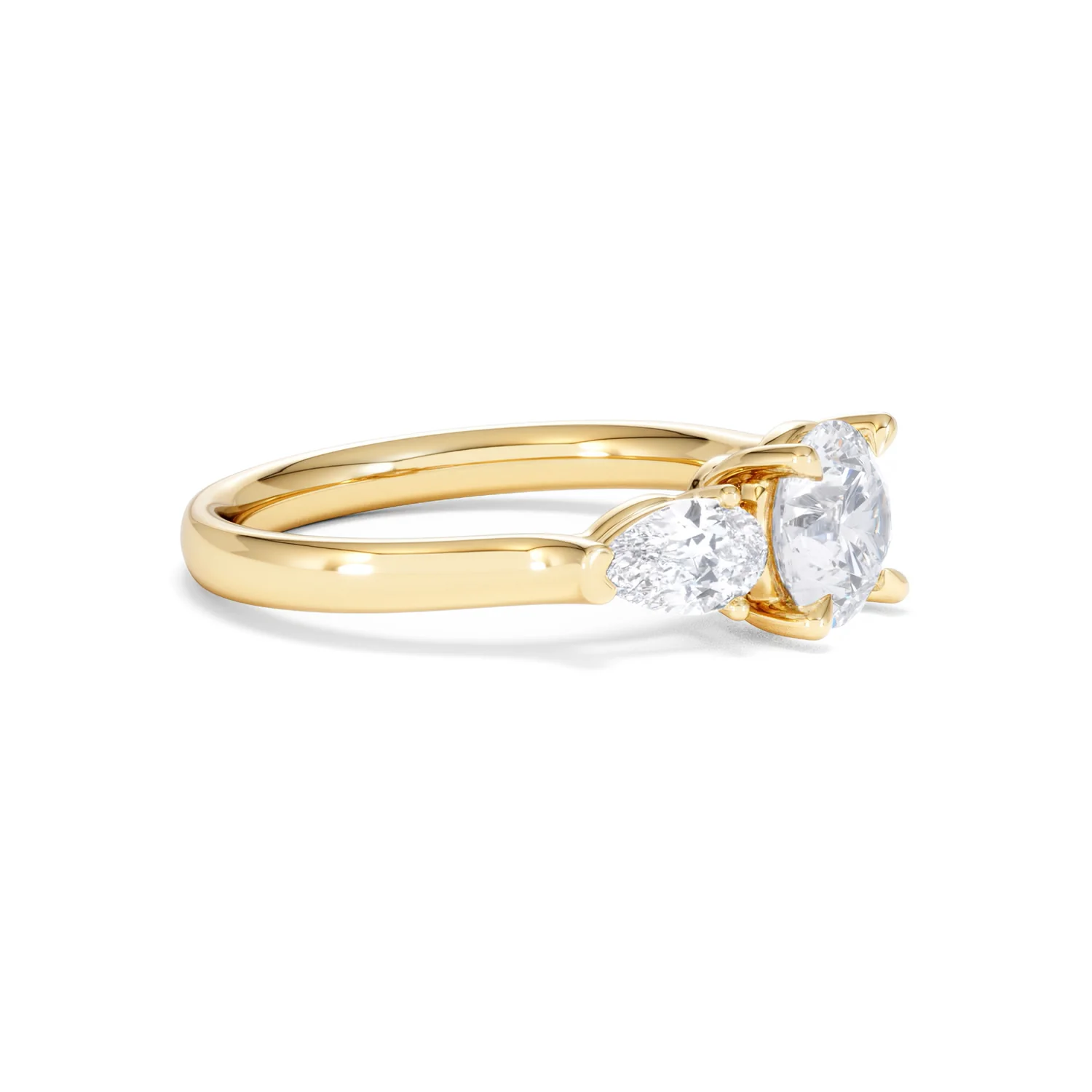 Adore 1.50ct Round Cut Lab Diamond 3 Stone Engagement Ring in 18K Yellow Gold - Image 22