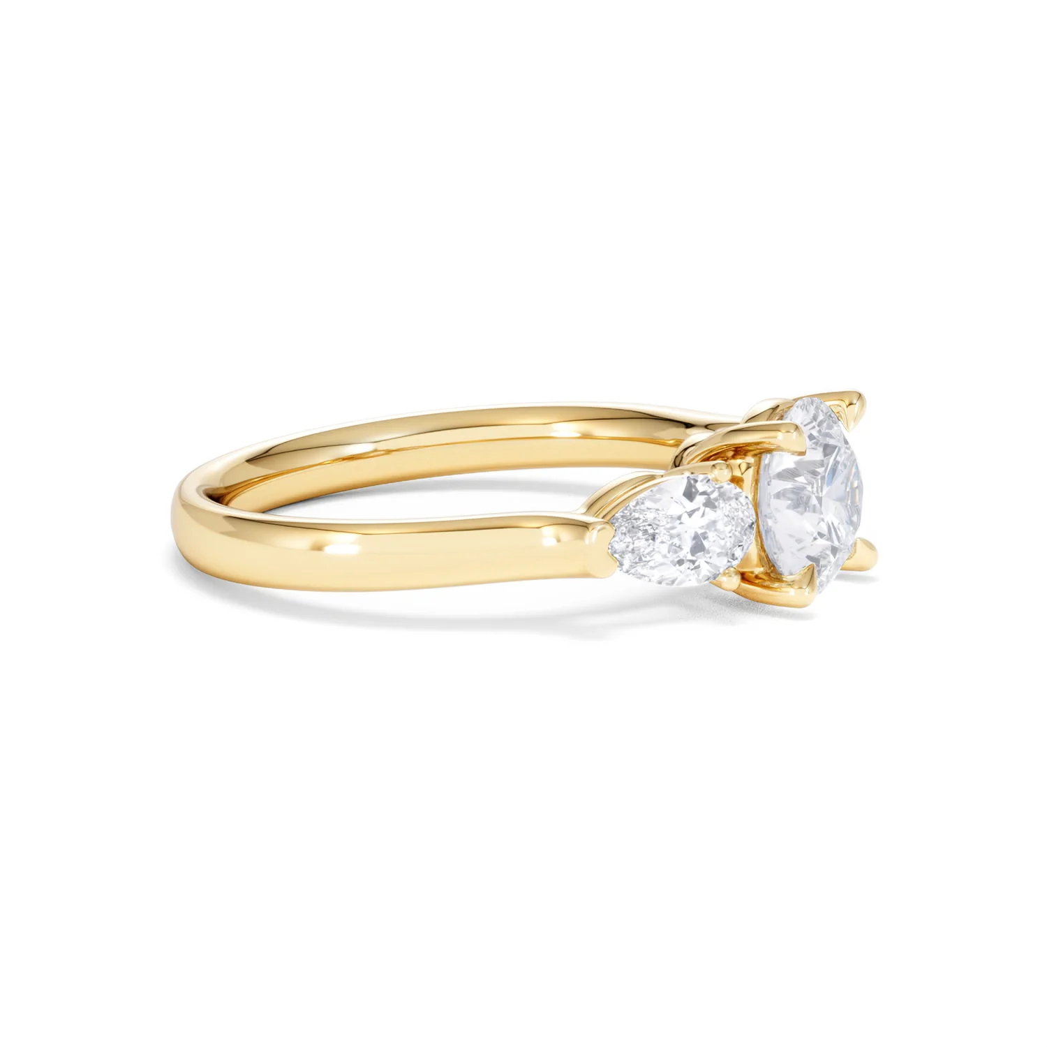 Adore 1.50ct Round Cut Lab Diamond 3 Stone Engagement Ring in 18K Yellow Gold - Image 23