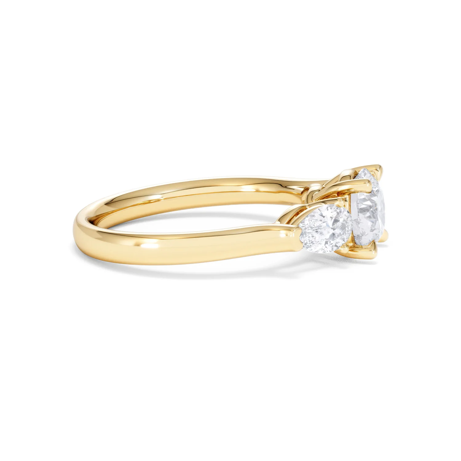 Adore 1.50ct Round Cut Lab Diamond 3 Stone Engagement Ring in 18K Yellow Gold - Image 26