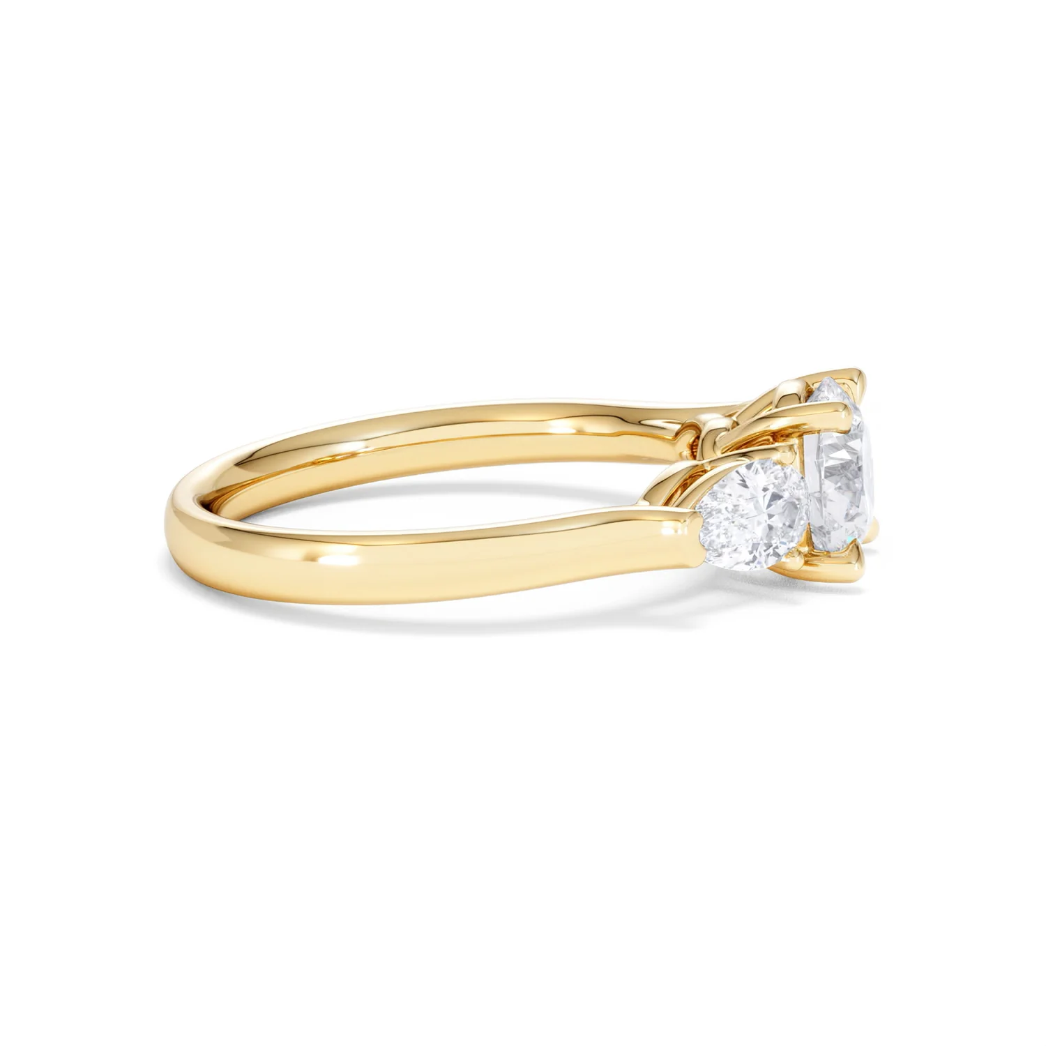 Adore 1.50ct Round Cut Lab Diamond 3 Stone Engagement Ring in 18K Yellow Gold - Image 27