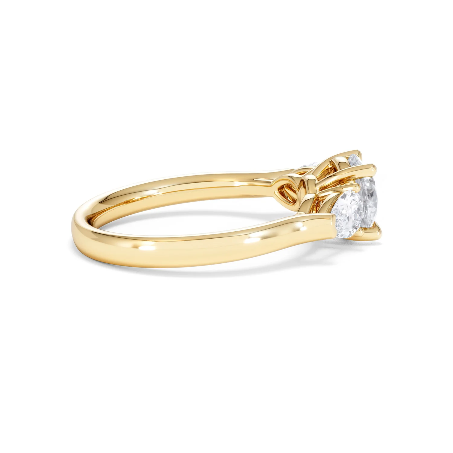 Adore 1.50ct Round Cut Lab Diamond 3 Stone Engagement Ring in 18K Yellow Gold - Image 31