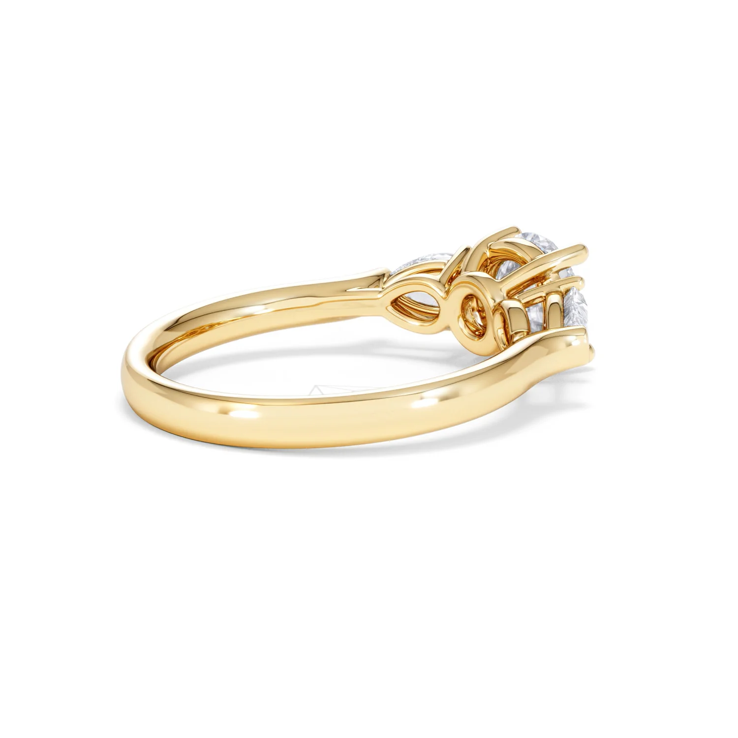 Adore 1.50ct Round Cut Lab Diamond 3 Stone Engagement Ring in 18K Yellow Gold - Image 37