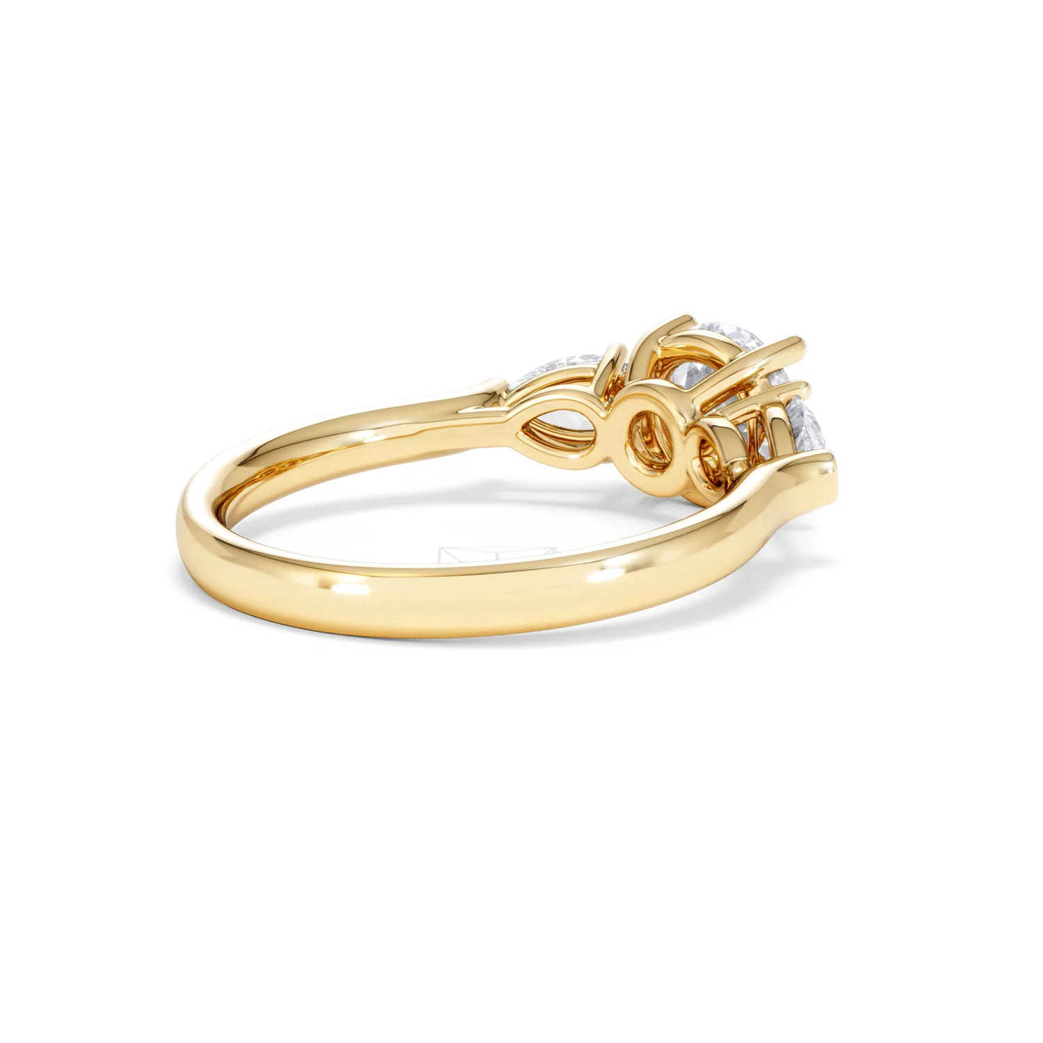 Adore 1.50ct Round Cut Lab Diamond 3 Stone Engagement Ring in 18K Yellow Gold - Image 39