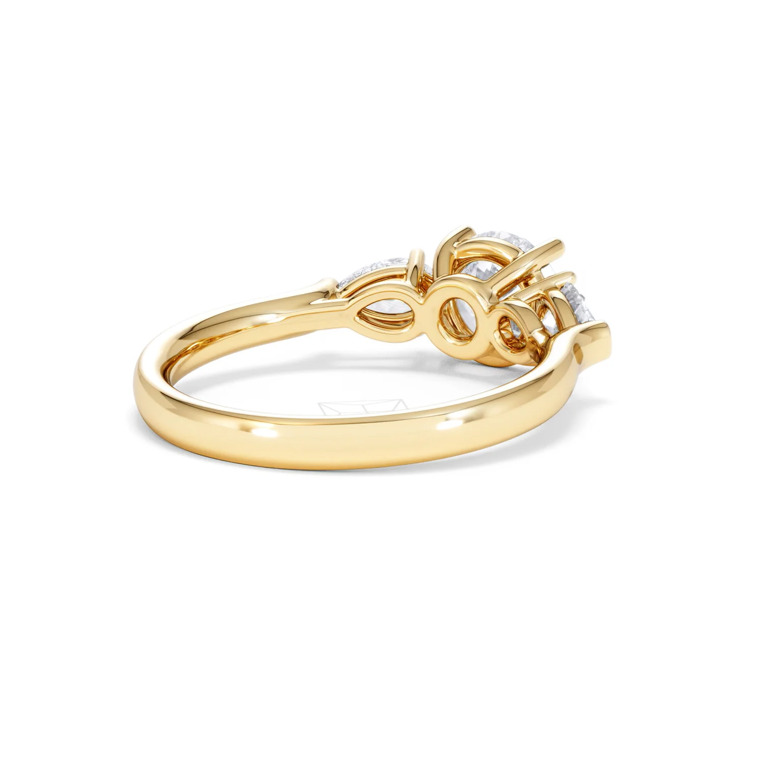 Adore 1.50ct Round Cut Lab Diamond 3 Stone Engagement Ring in 18K Yellow Gold - Image 41