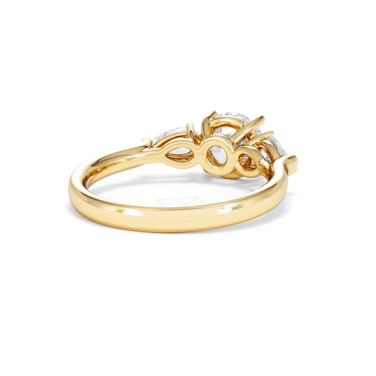 Adore 1.50ct Round Cut Lab Diamond 3 Stone Engagement Ring in 18K Yellow Gold - Image 43