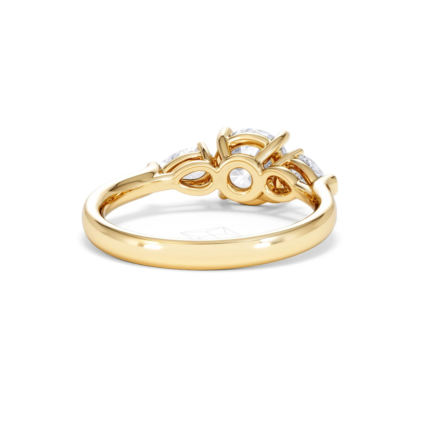 Adore 1.50ct Round Cut Lab Diamond 3 Stone Engagement Ring in 18K Yellow Gold - Image 45
